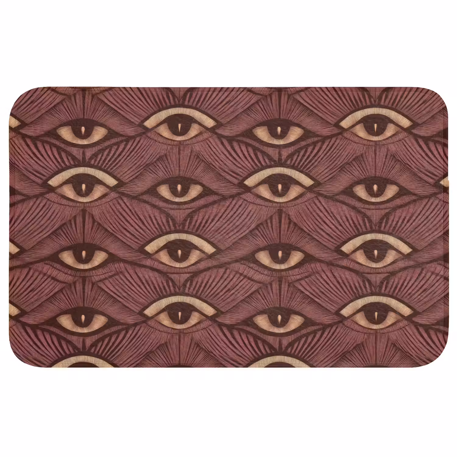 Mystiek - Ogen - Bruin Badmat middel 997 -3d