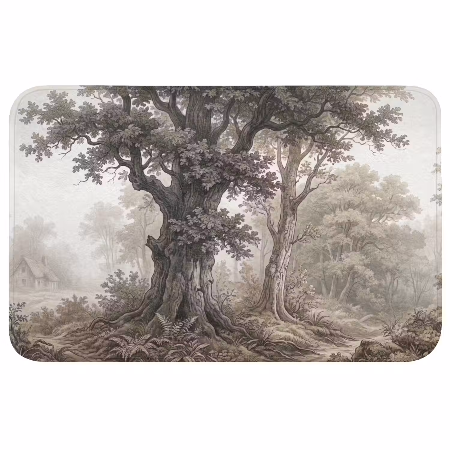 Natuur - Bos - Eik Badmat middel -3d