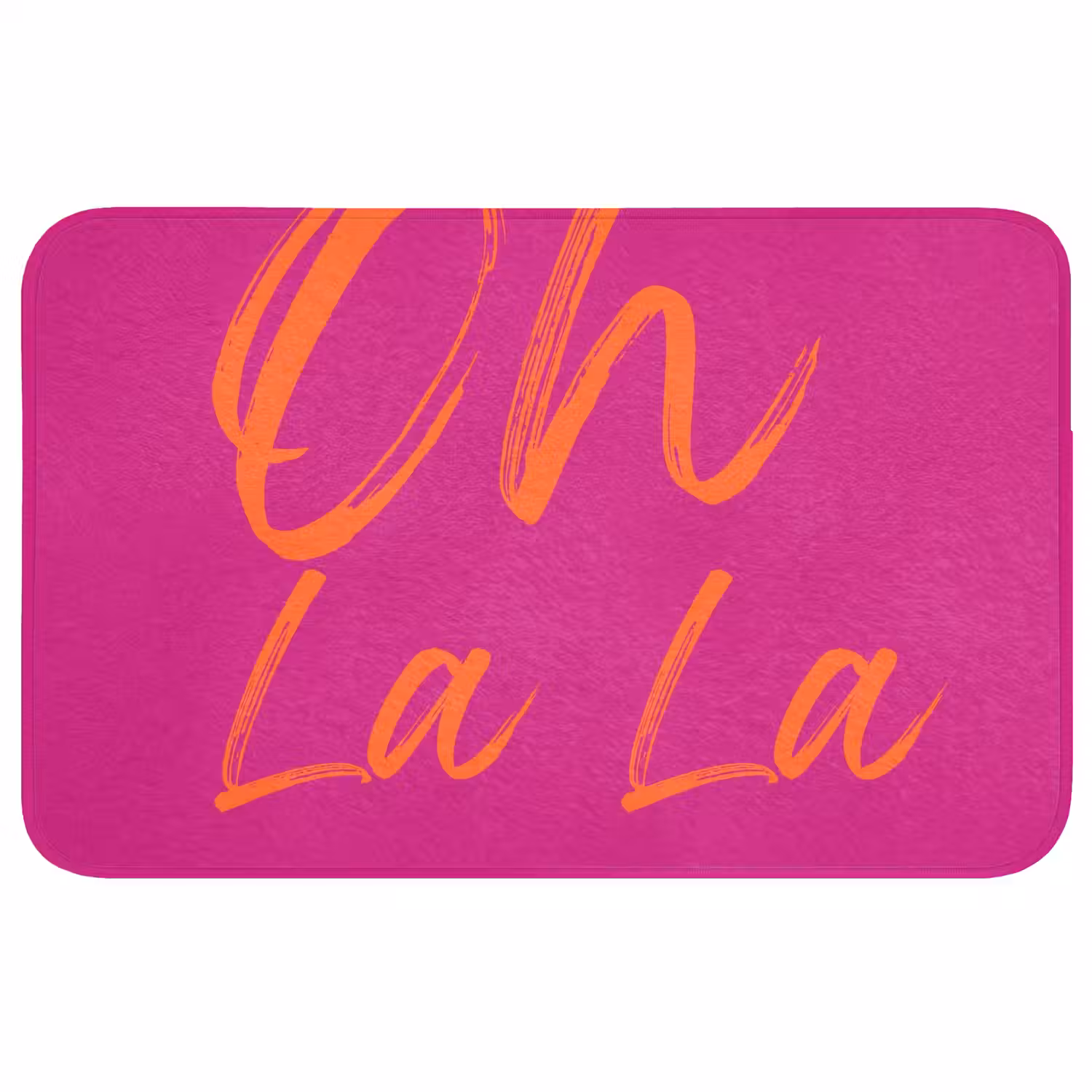 Oh la la - Oranje - Roze Badmat middel -3d