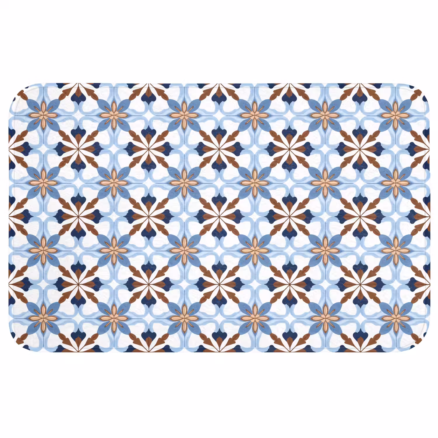 Ornament - Tegel - Kleurrijk Badmat middel 997 -3d
