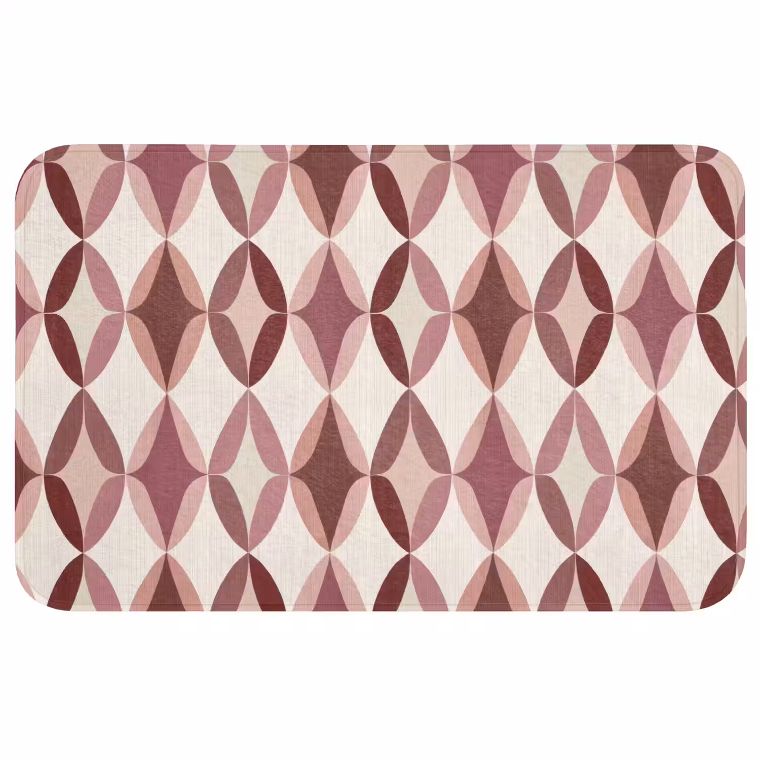 Ovaal - Textuur - Roze Badmat middel 997 -3d