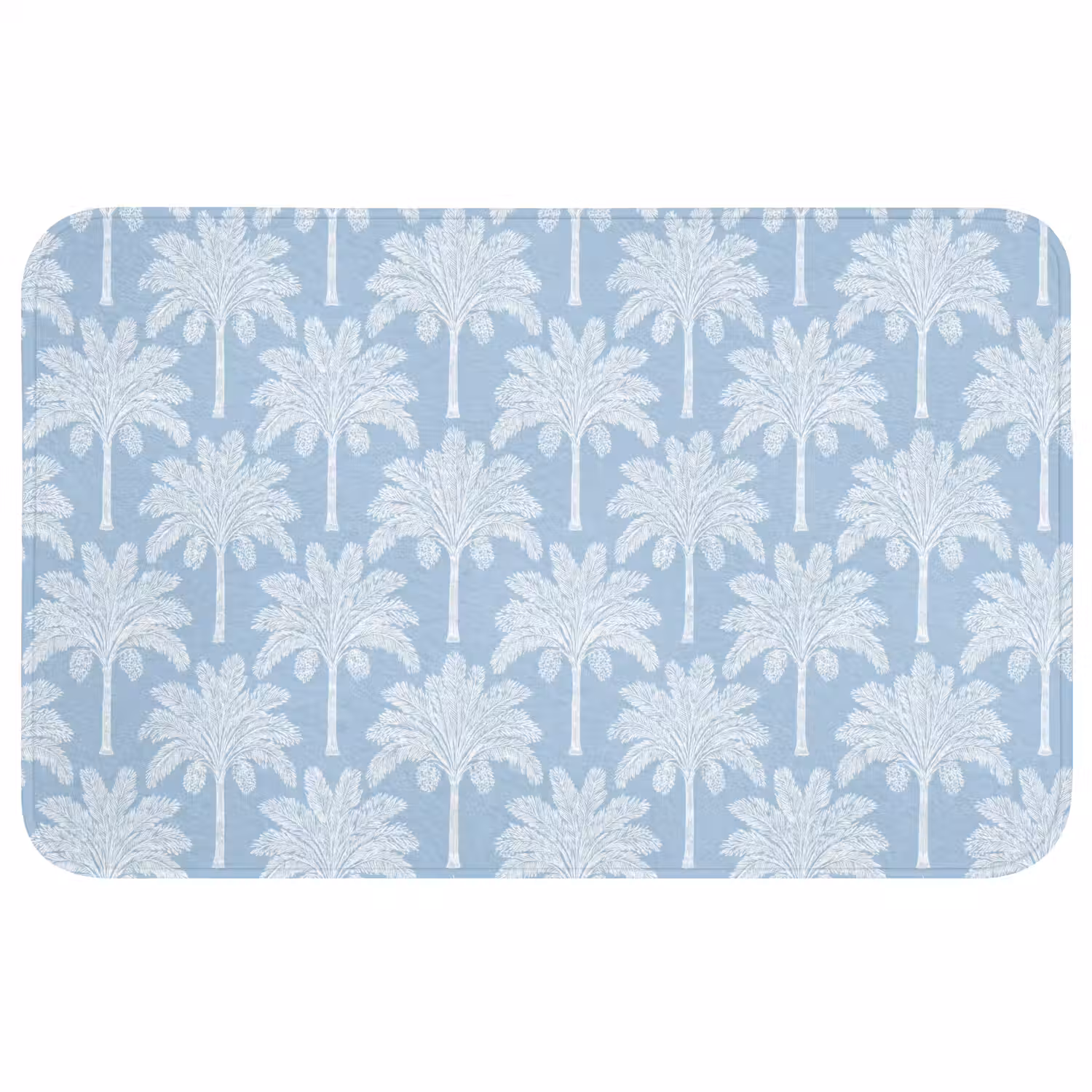 Palmboom - Modern - Blauw Badmat middel 997 -3d