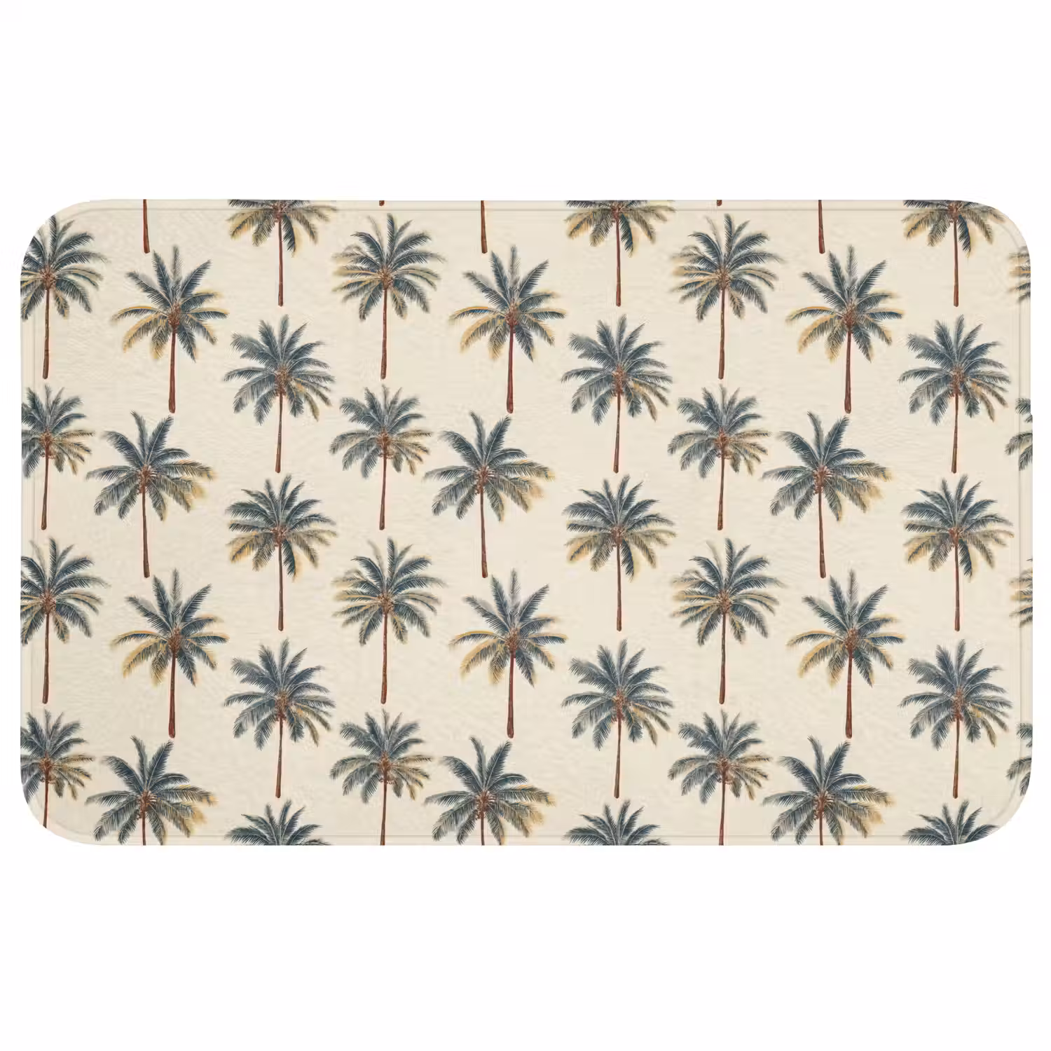 Palmbomen - Tropisch - Groen Badmat middel 997 -3d