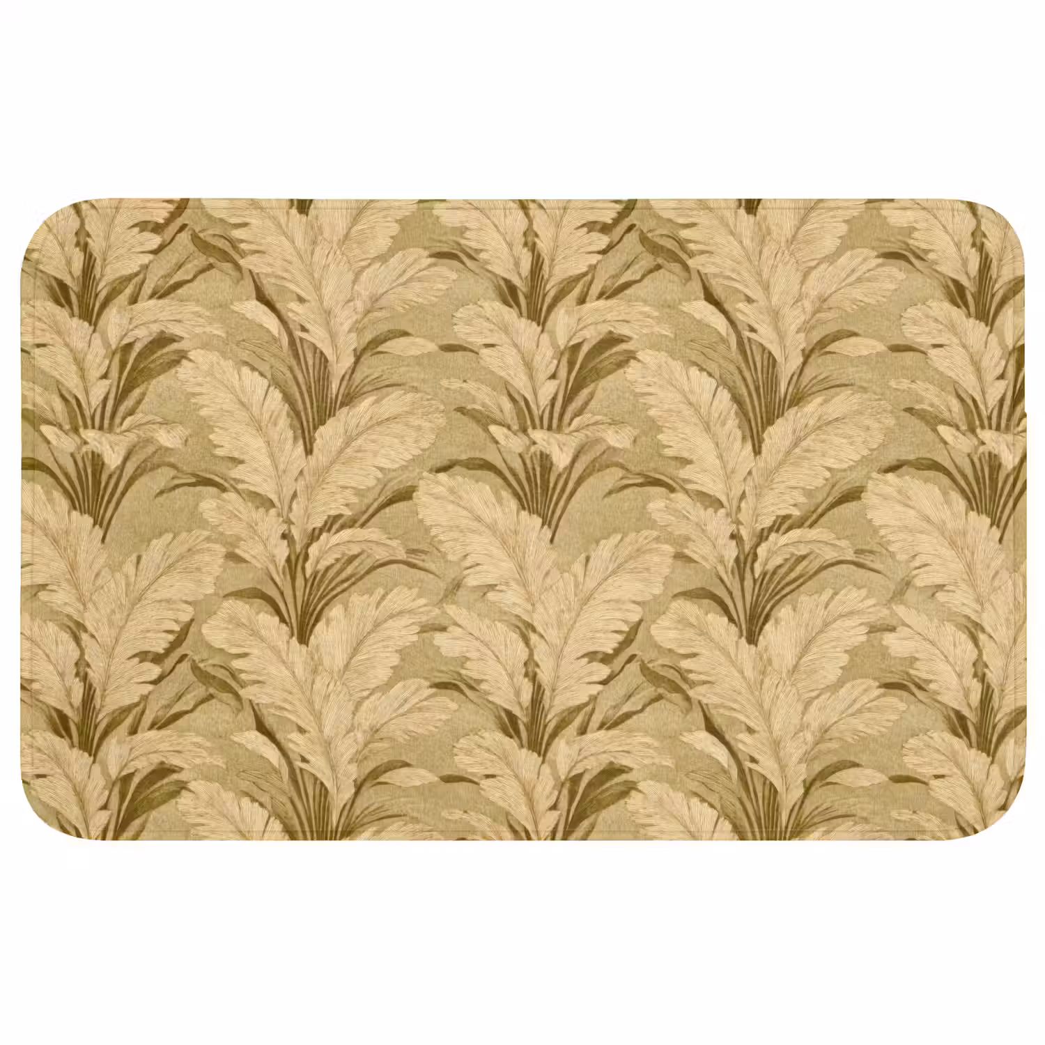 Palmbladeren - Klassiek - Groen Badmat middel 997 -3d