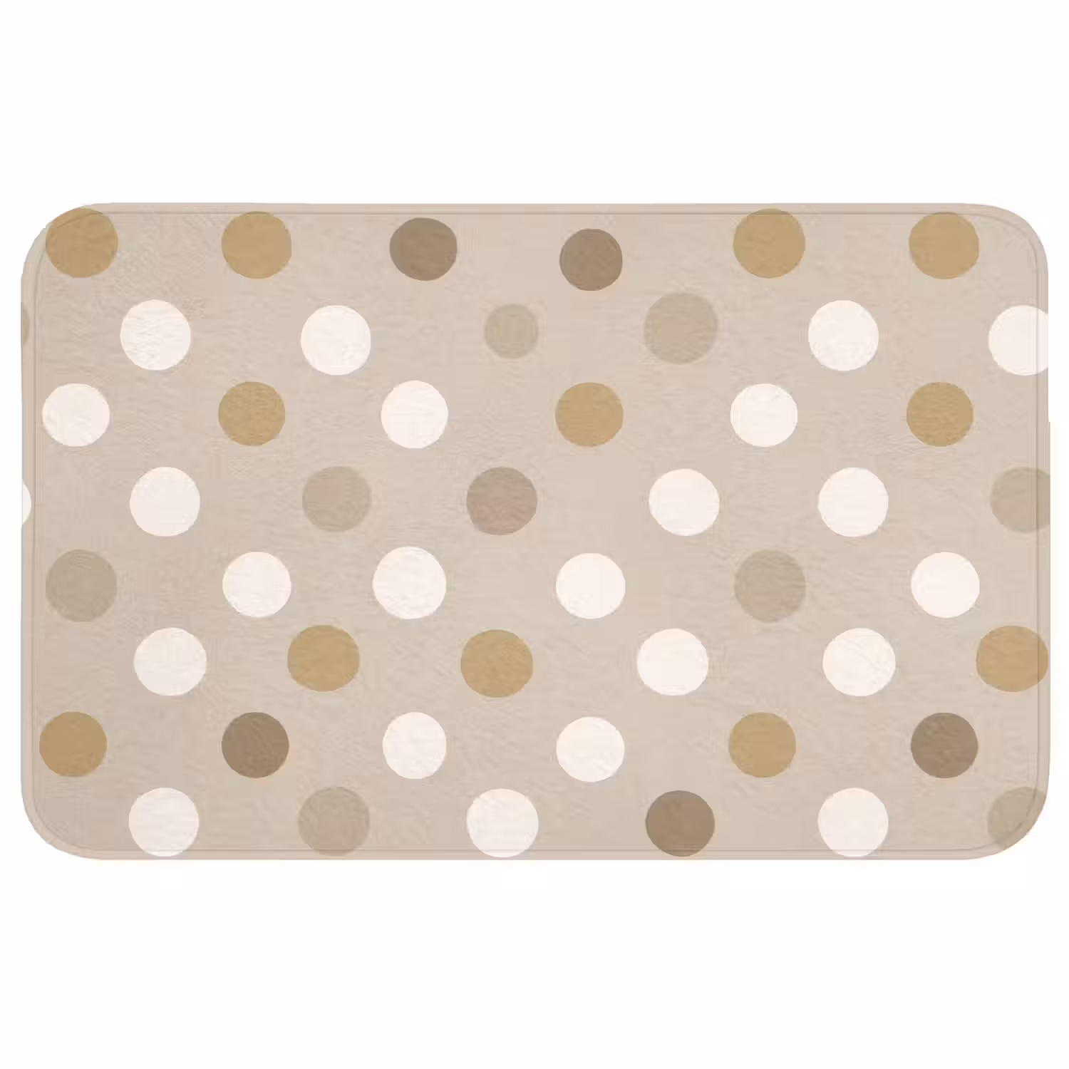 Polka - Dots - Beige Badmat middel 997 -3d