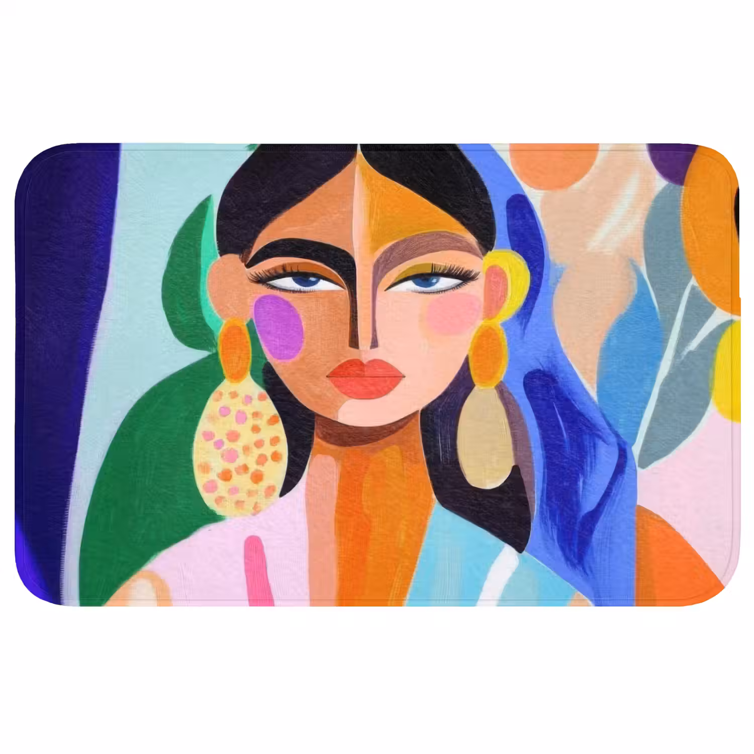 Portret - Vrouw - Modern Badmat middel -3d