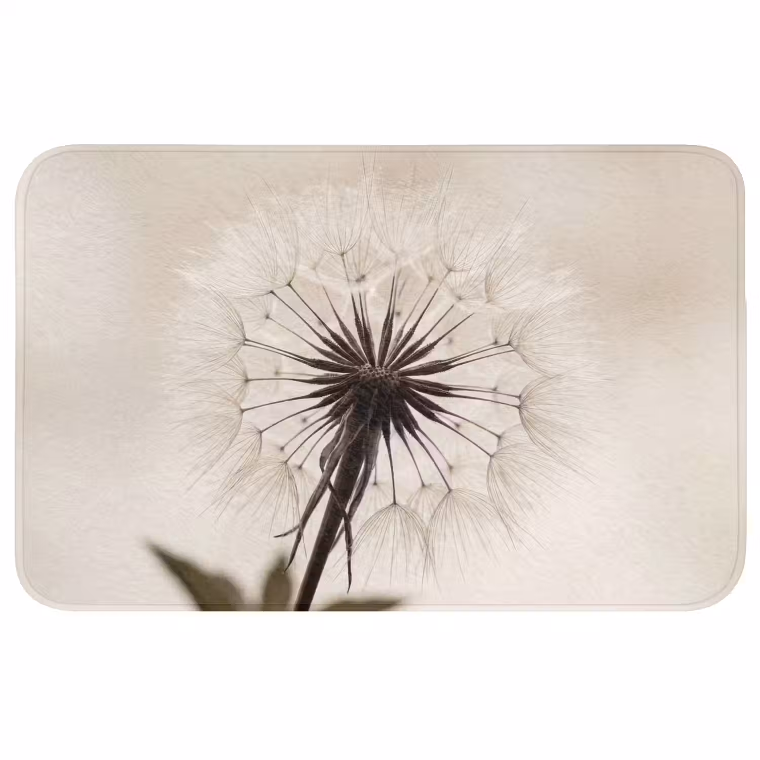 Paardenbloem - Minimalistisch - Wit Badmat middel -3d