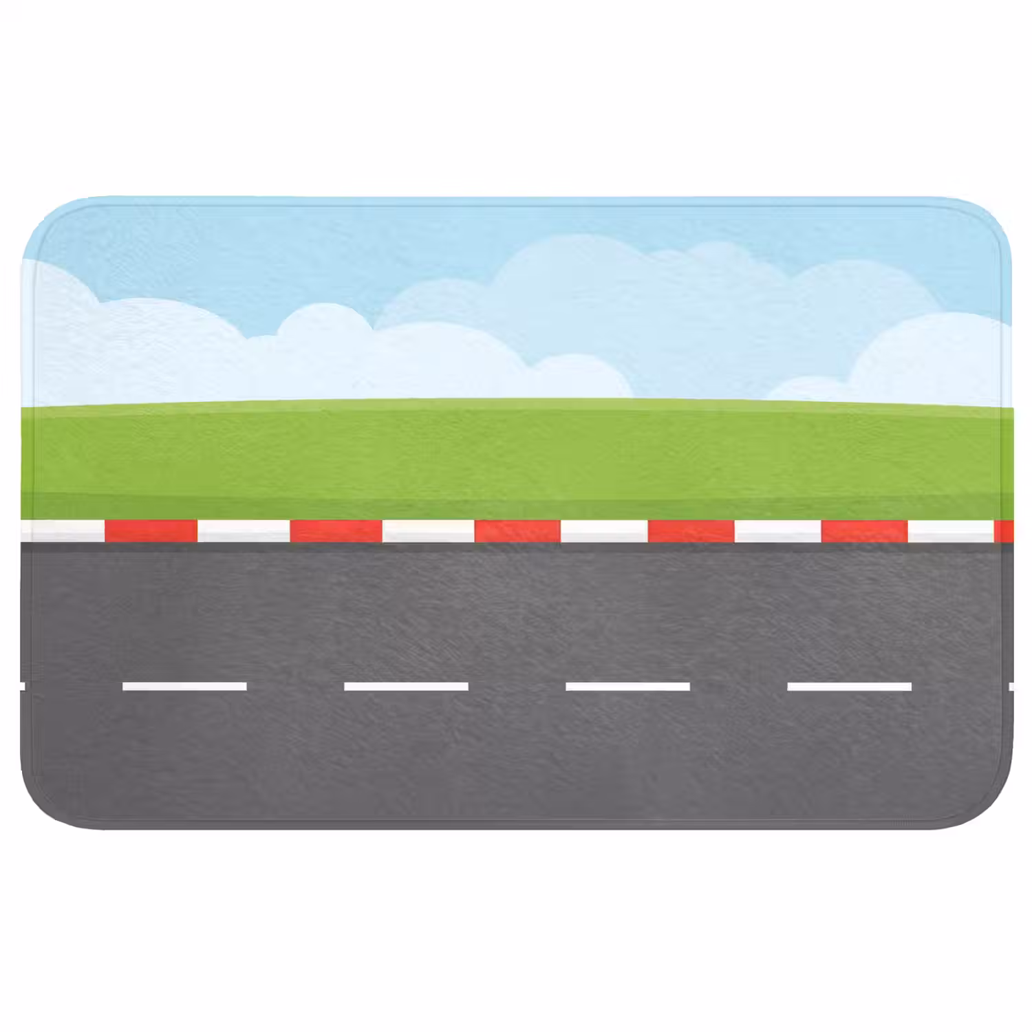 Racebaan - Illustratie - Sport - Kleurrijk Badmat middel -3d
