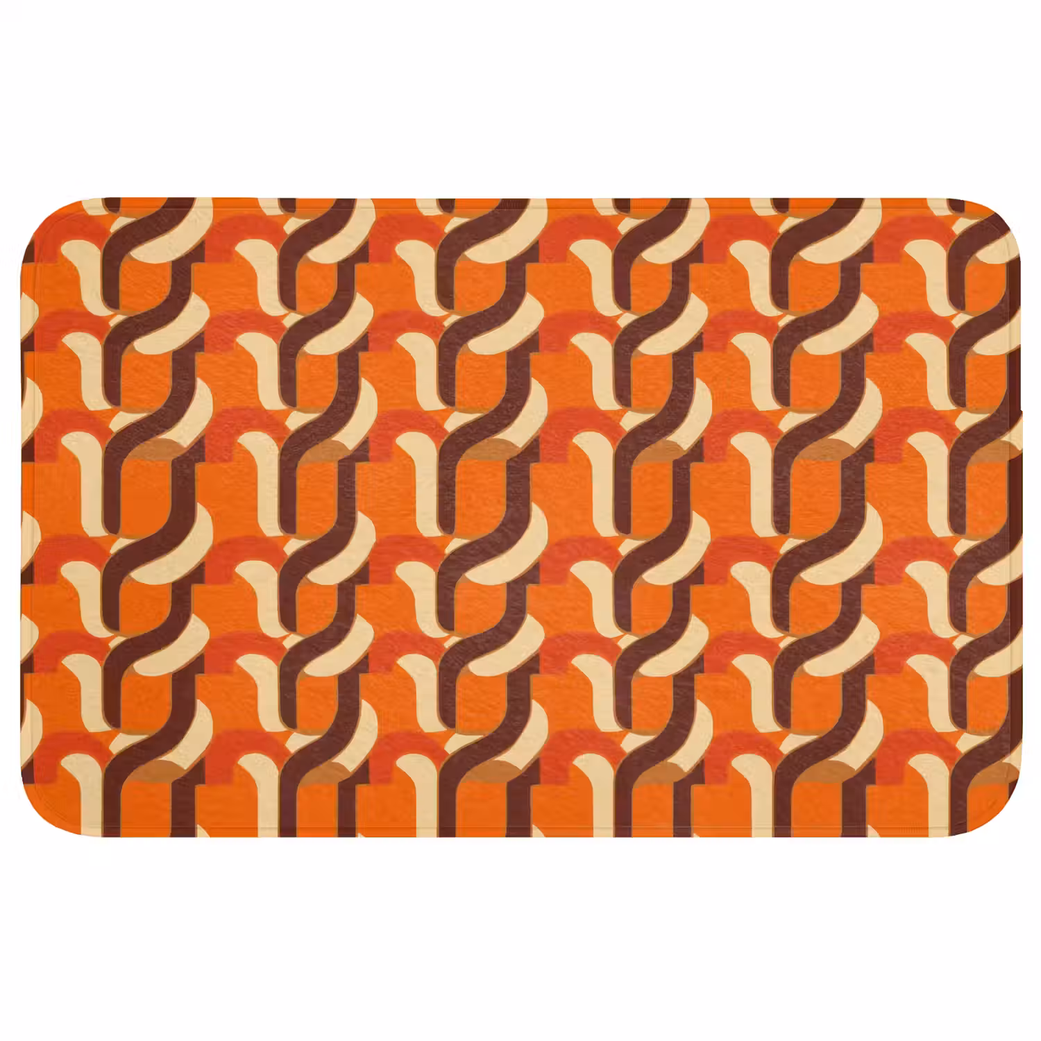 Retro - Modern - Kleurrijk Badmat middel 997 -3d