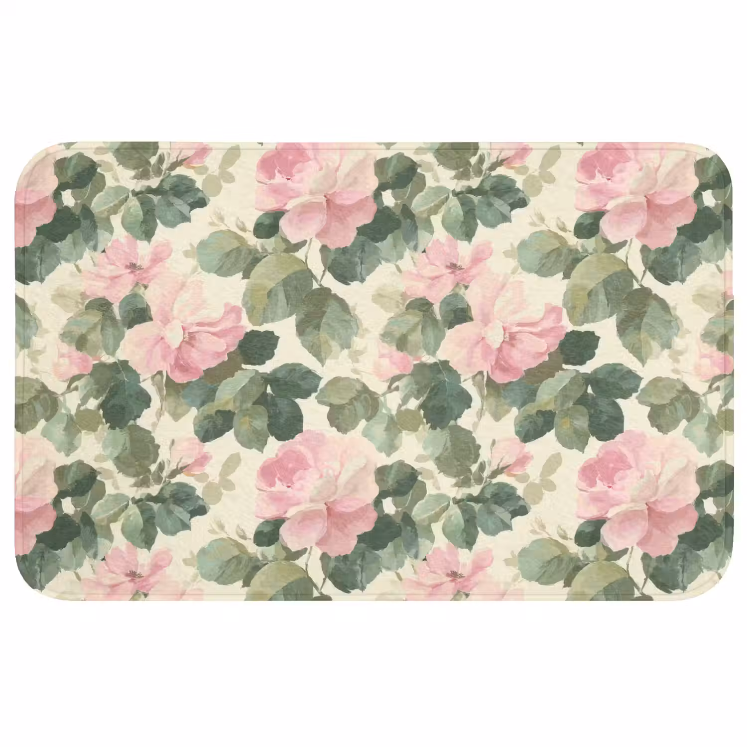 Rozen - Botanisch - Roze Badmat middel 997 -3d