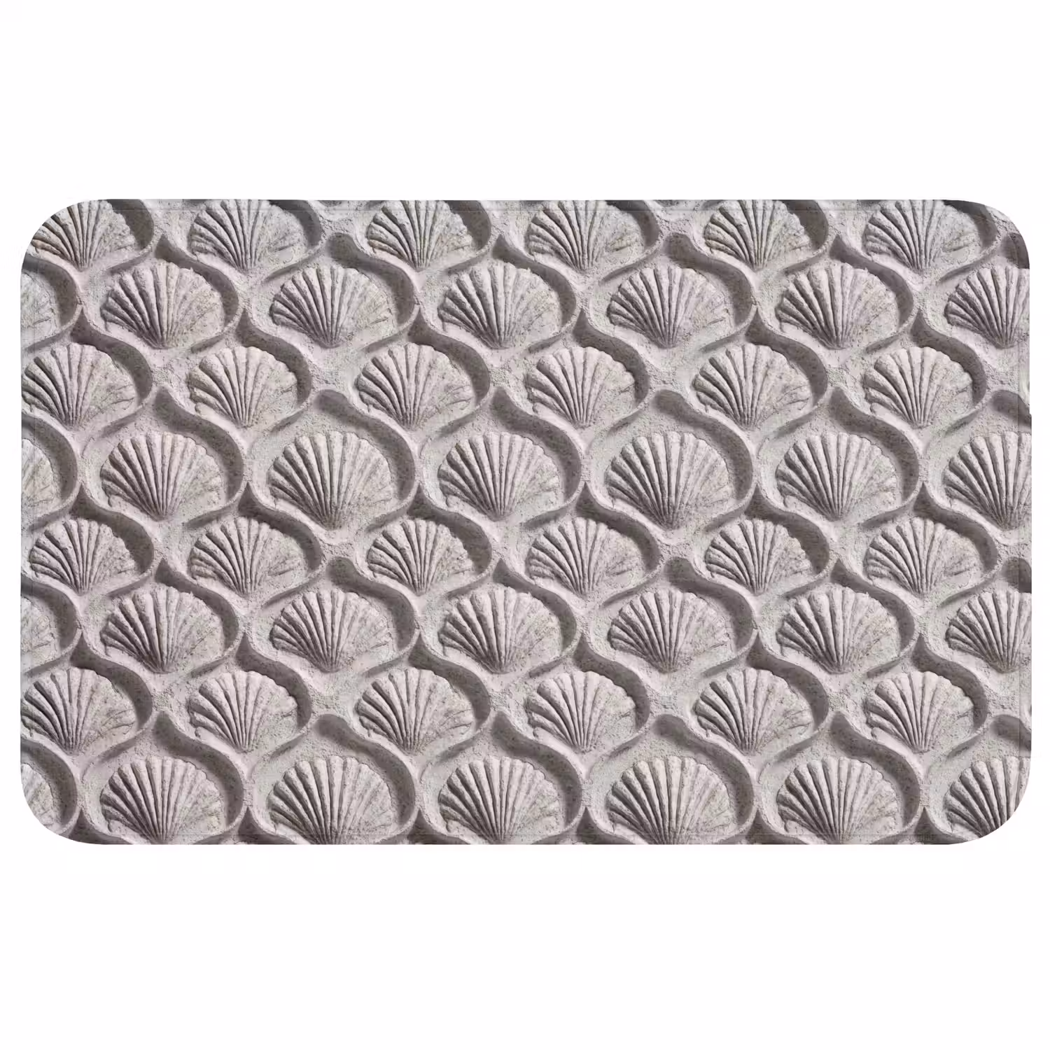 Zand - Schelpenvorm - Grijs Badmat middel 997 -3d