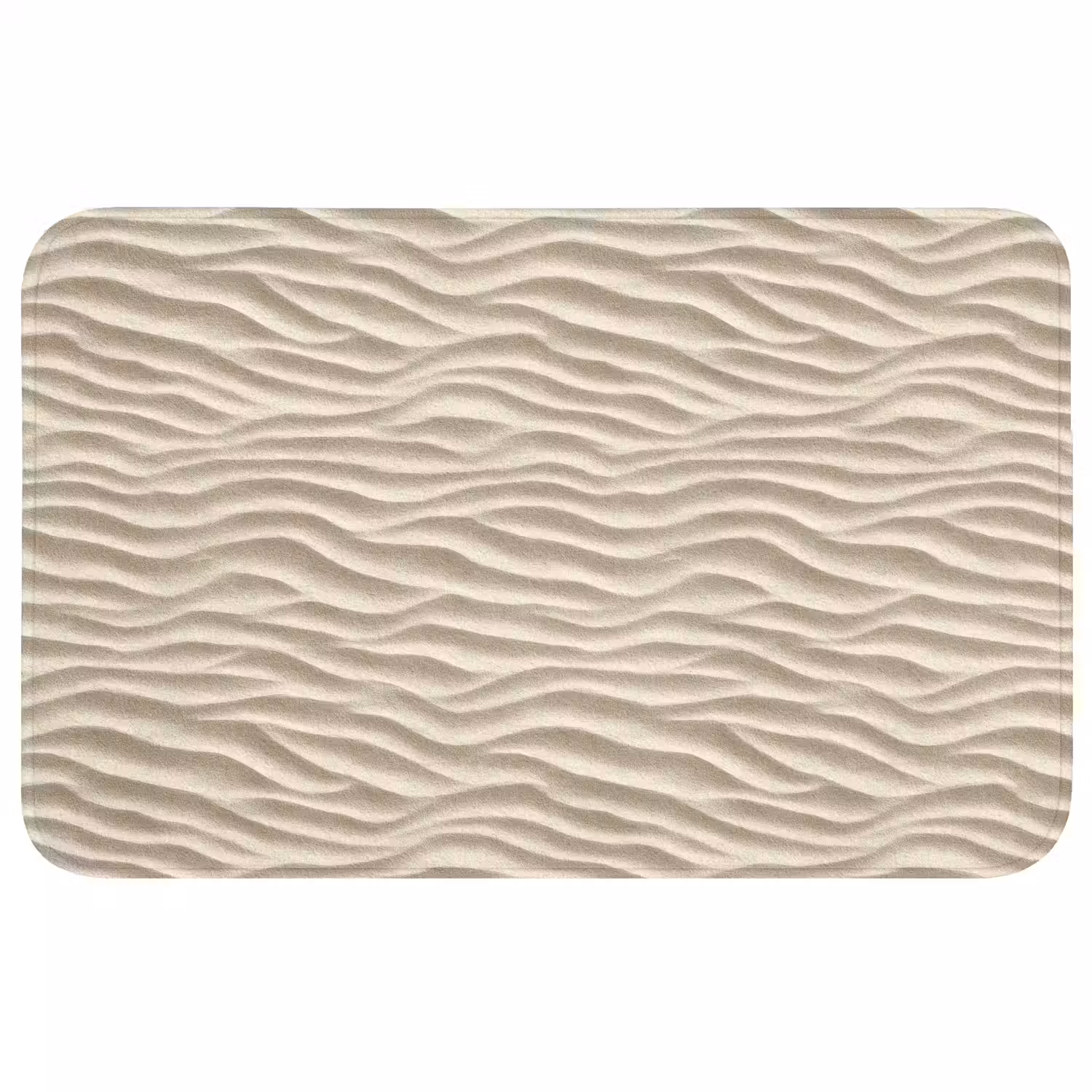 Zand - Golven - Beige Badmat middel 997 -3d