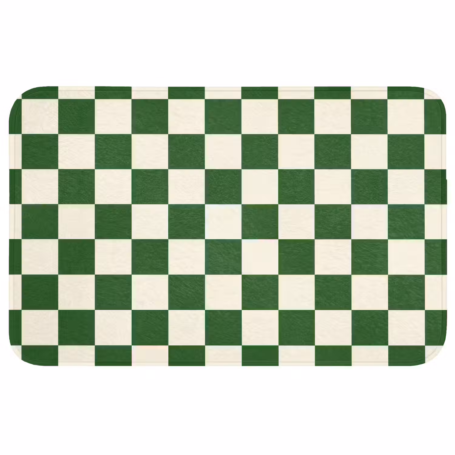 Schaakbord - Patroon - Groen Badmat middel 997 -3d