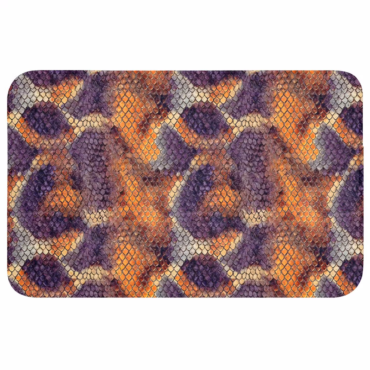 Slang - Schubben - Kleurrijk Badmat middel 997 -3d