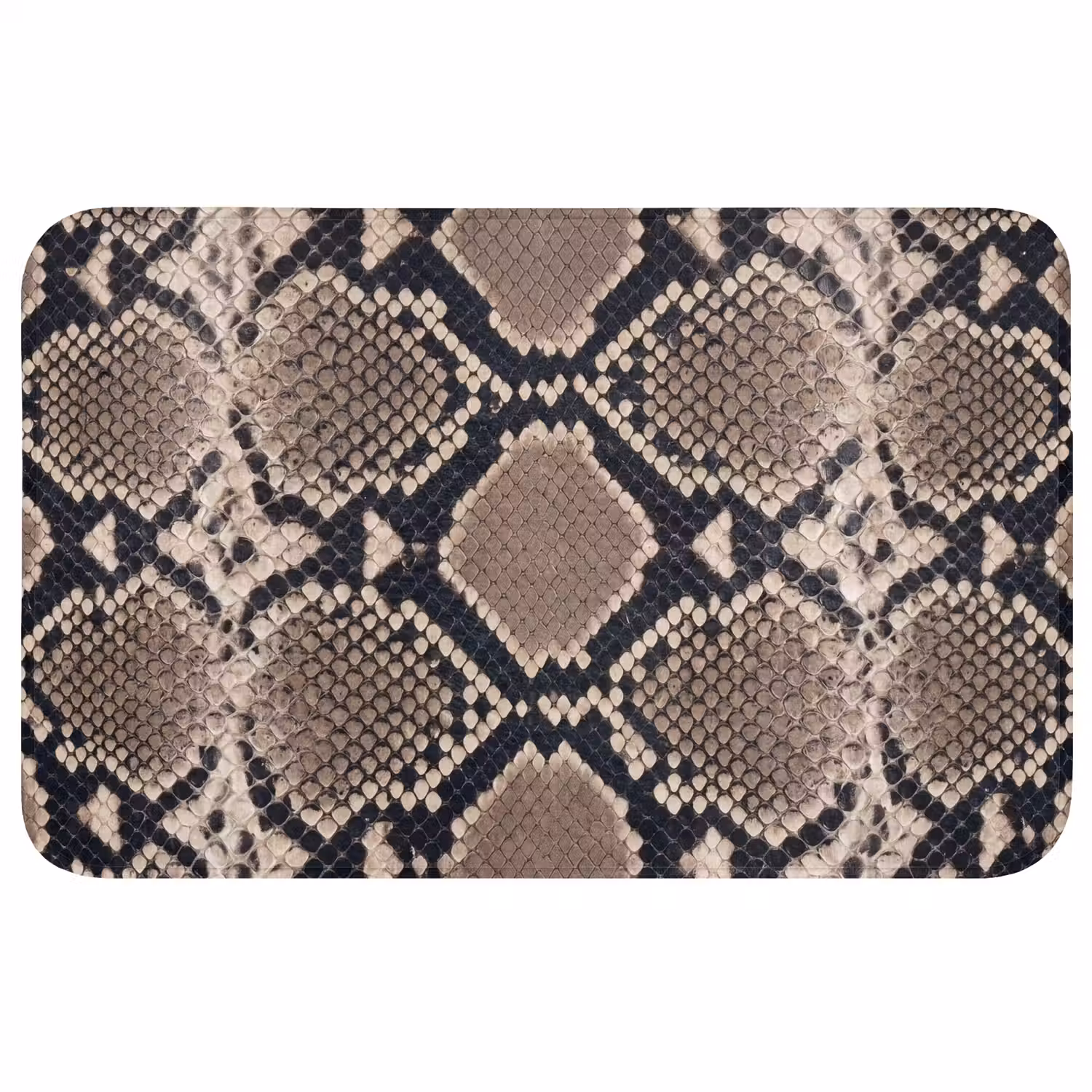 Slangenprint - Python - Bruin Badmat middel -3d