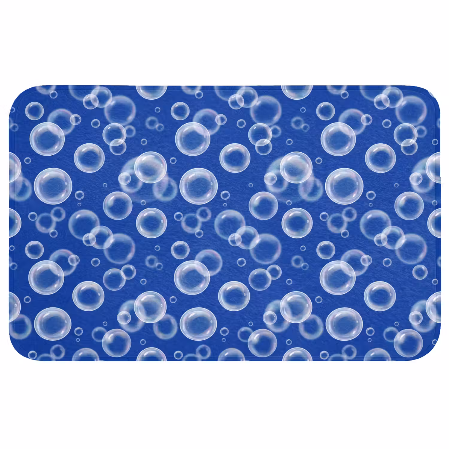 Bubbels - Patroon - Blauw Badmat middel -3d