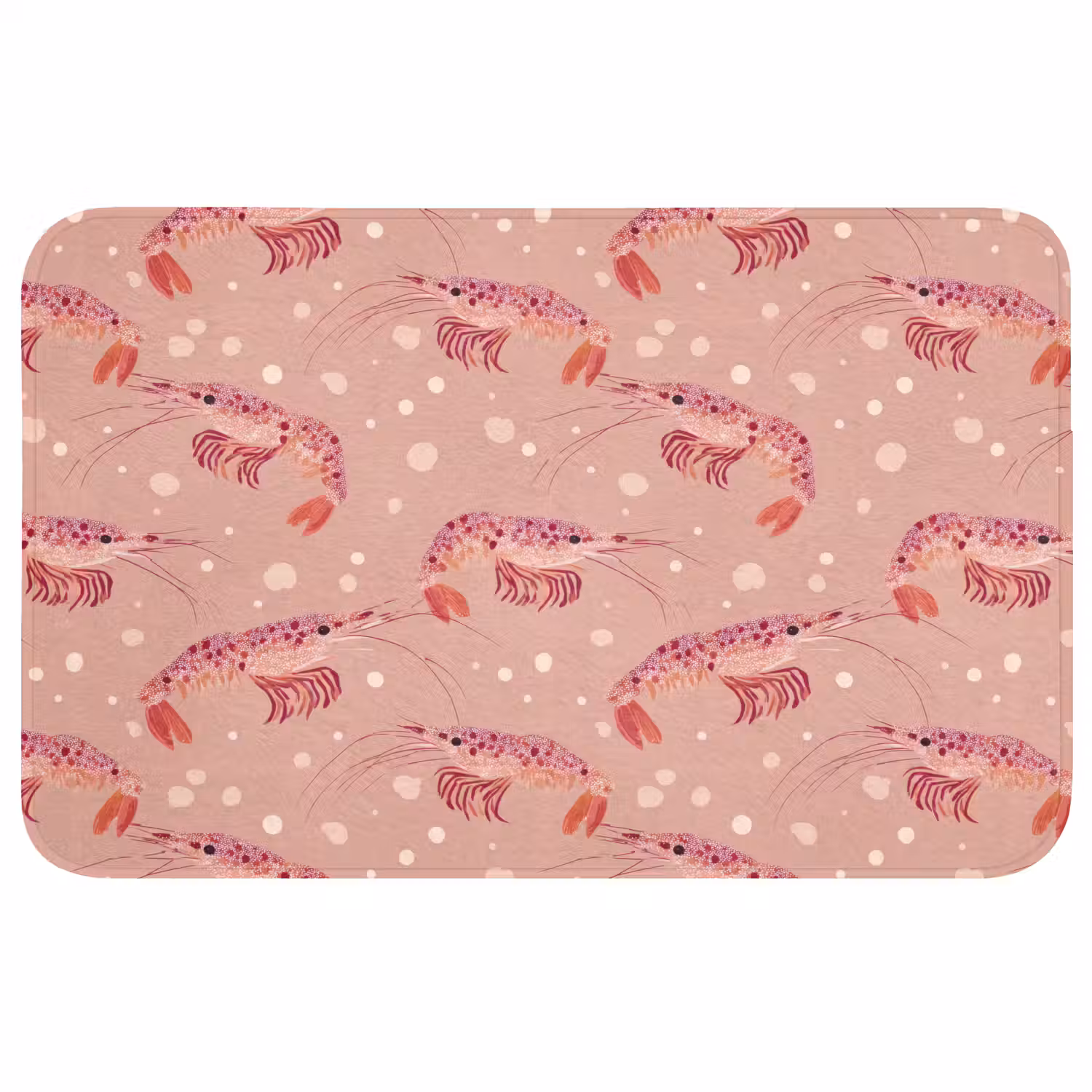 Garnalen - Stippen - Roze Badmat middel 997 -3d