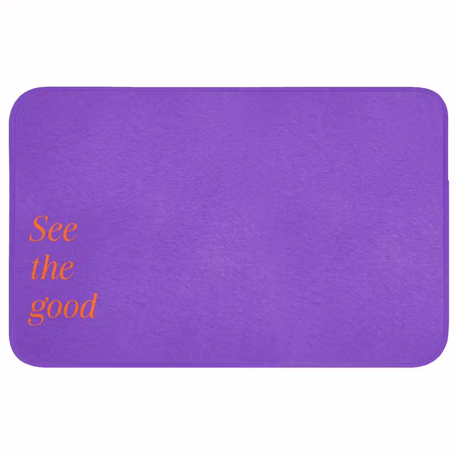 See the good - Oranje - Paars Badmat middel -3d