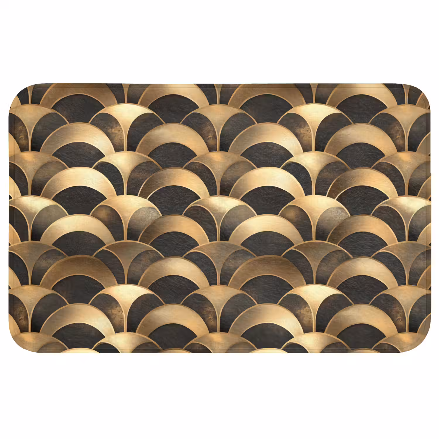 Schubben - Structuur - Goud Badmat middel 997 -3d