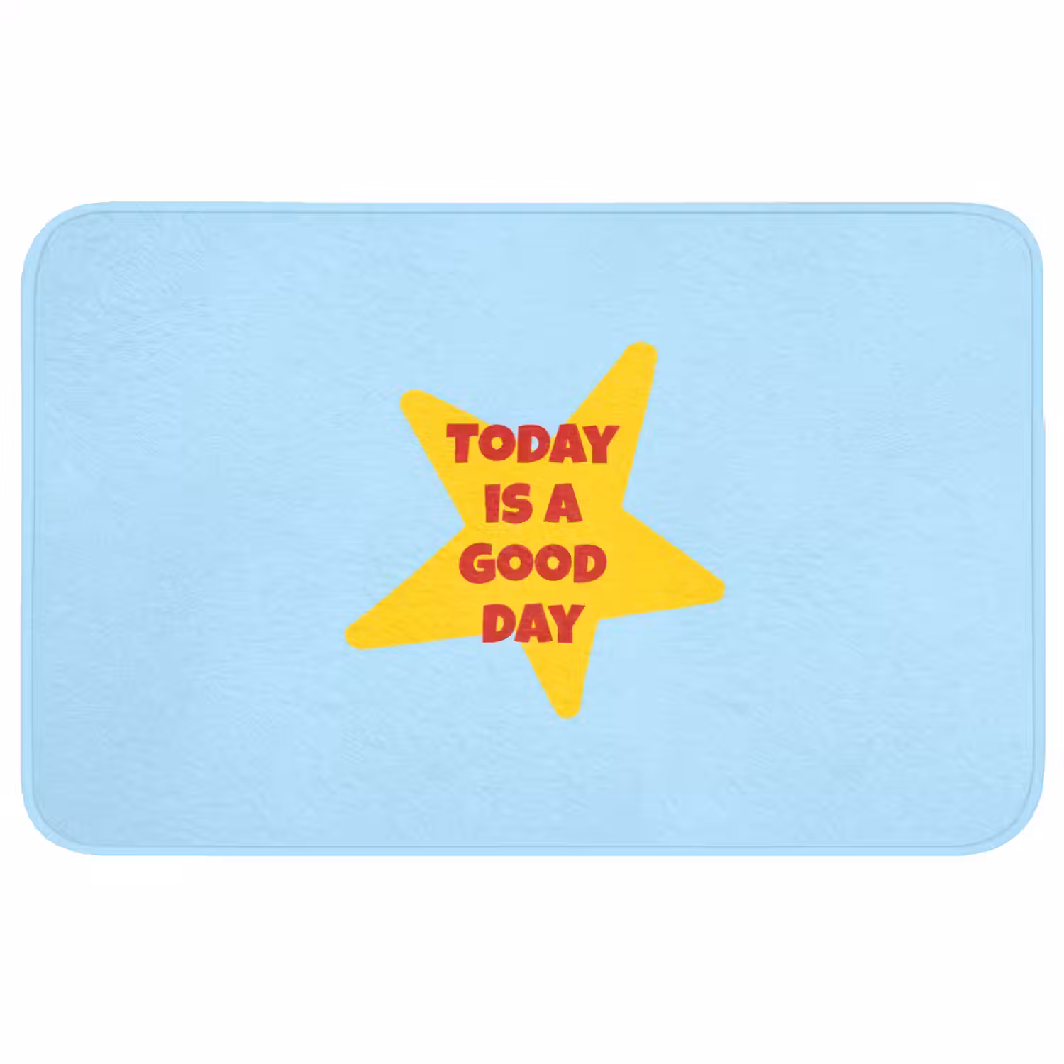 Ster - Today is a good day - Blauw Badmat middel -3d
