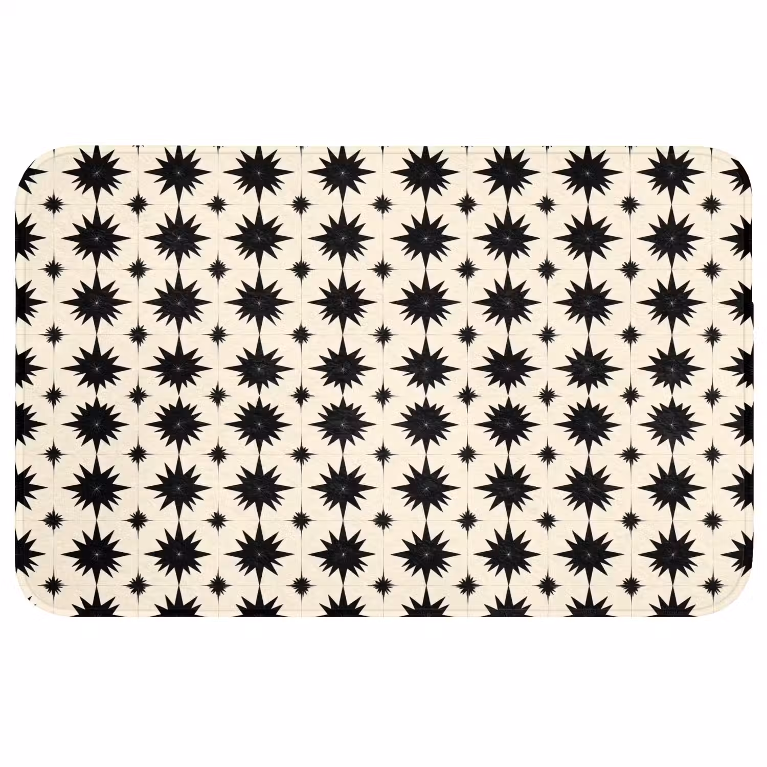 Stervormen - Geometrisch - Zwart Badmat middel 997 -3d