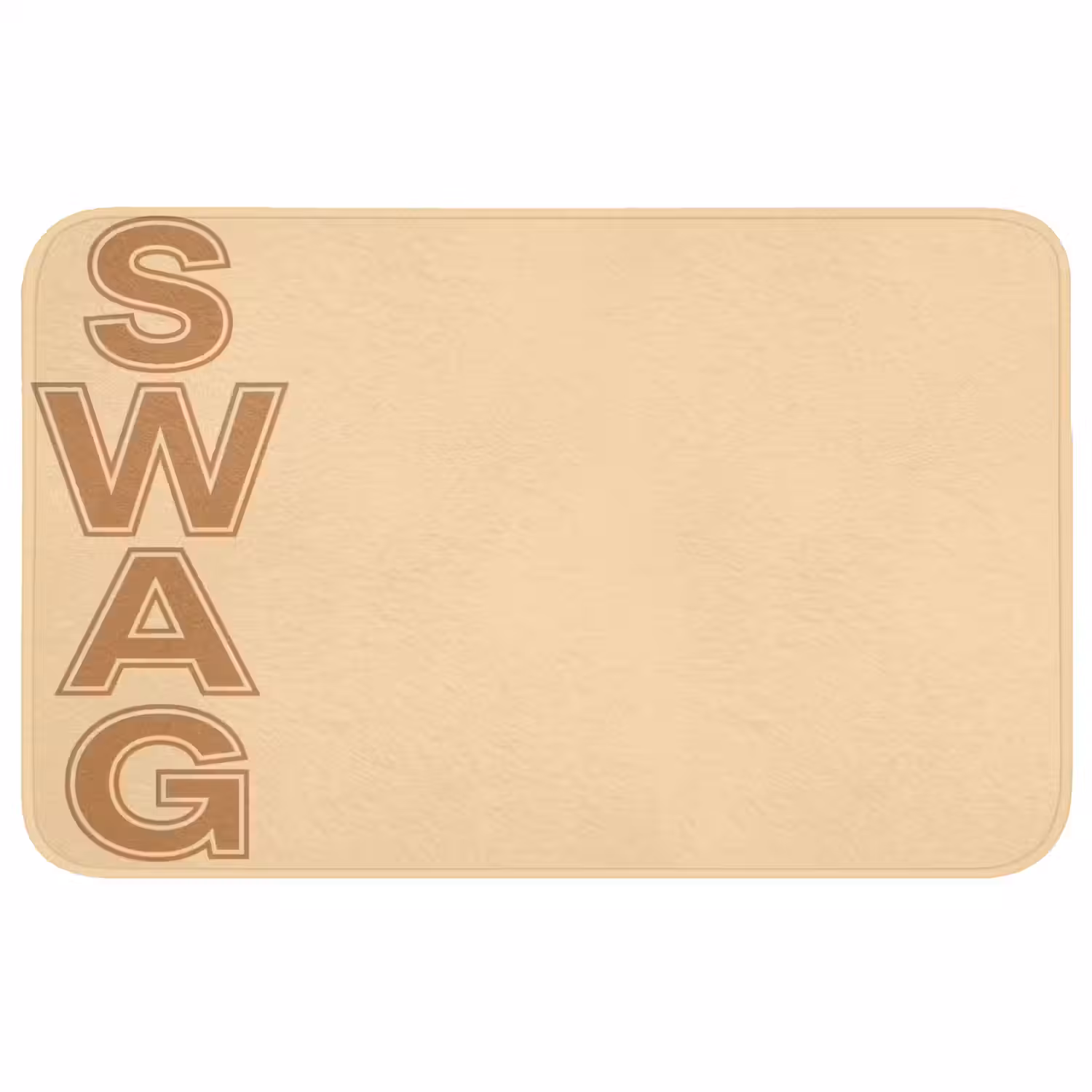 Swag - Bruin - Beige Badmat middel -3d