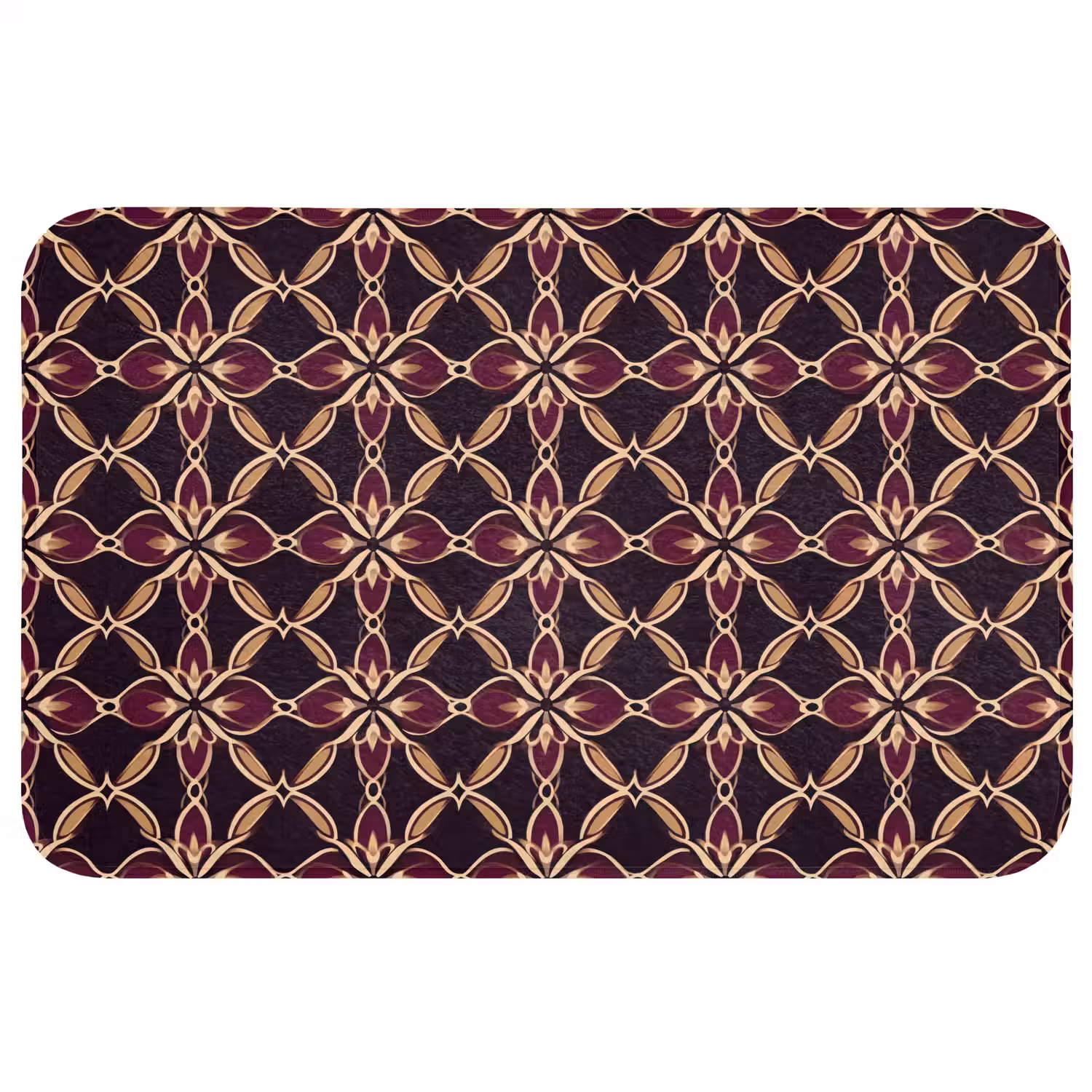 Symmetrisch - Tegel - Burgundy Badmat middel 997 -3d