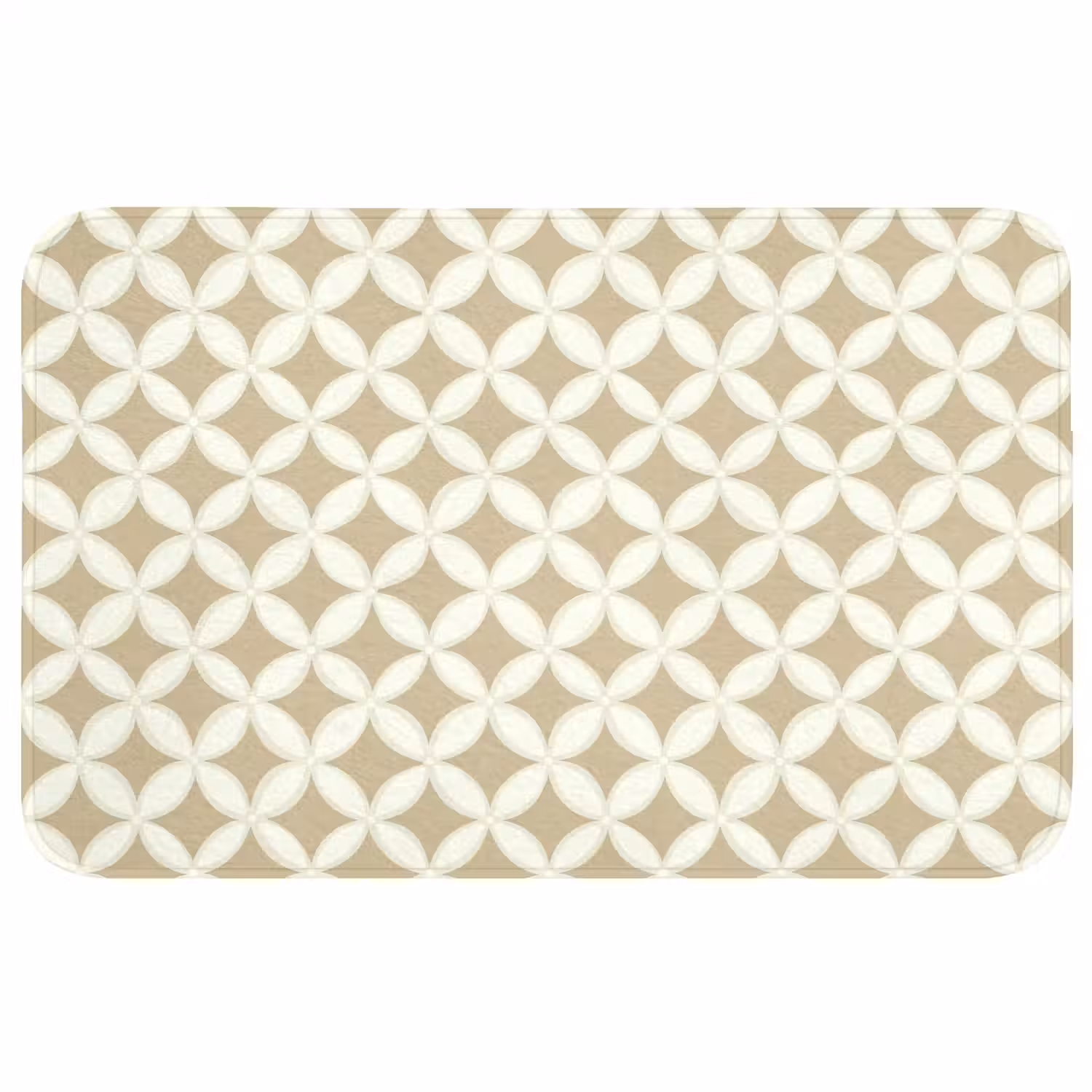 Symmetrisch - Motief - Beige Badmat middel 997 -3d