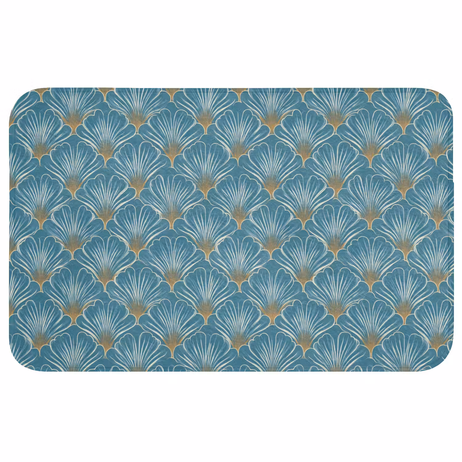 Symmetrisch - Patroon - Blauw Badmat middel 997 -3d
