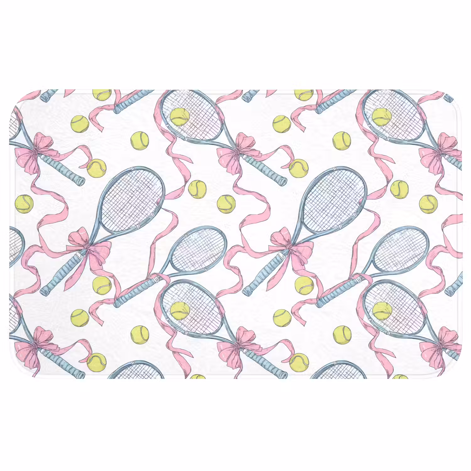 Tennis - Strikken - Kleurrijk Badmat middel 997 -3d