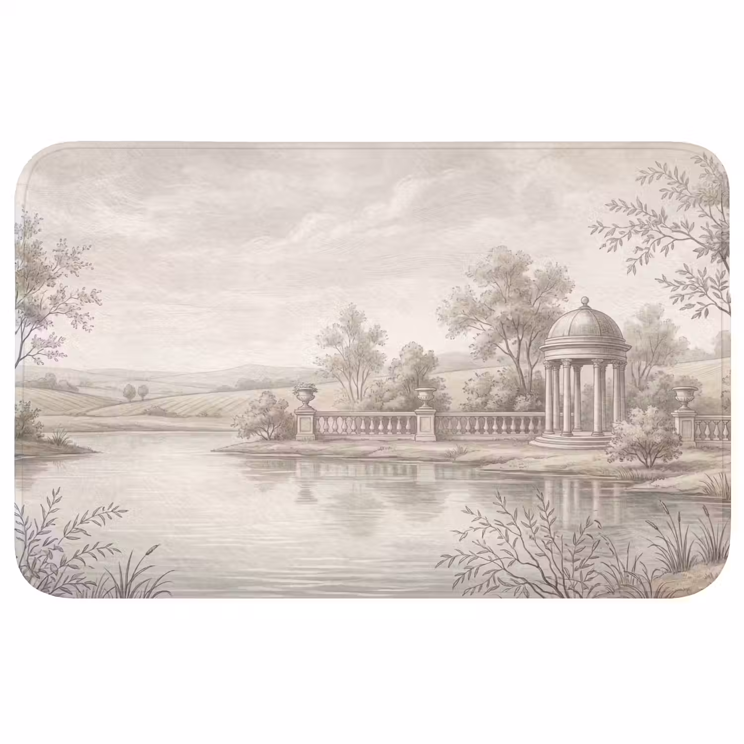 Terras - Water - Natuur - Landschap Badmat middel -3d