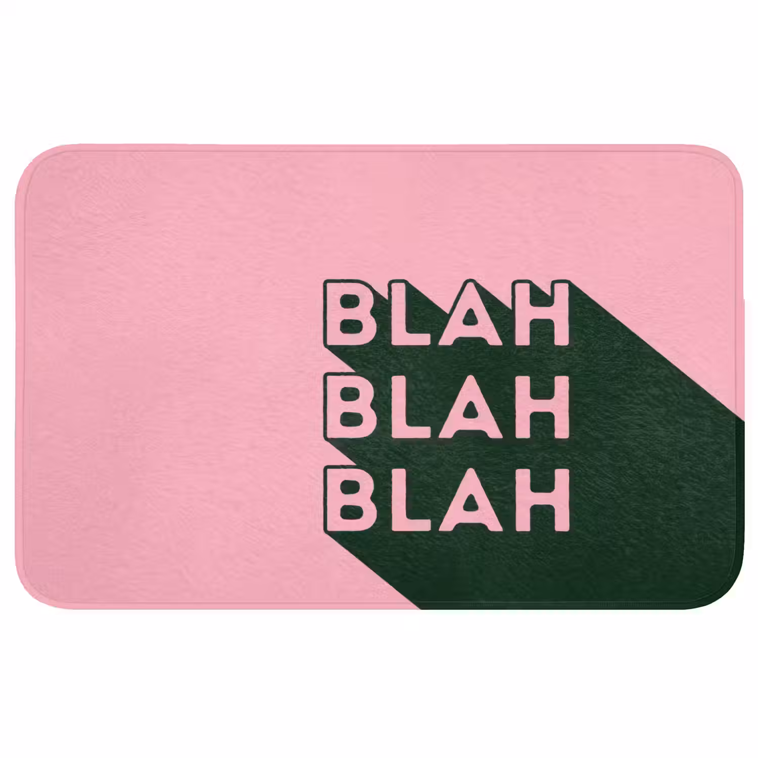 Tekst - Grafisch - Groen - Schaduw Badmat middel -3d