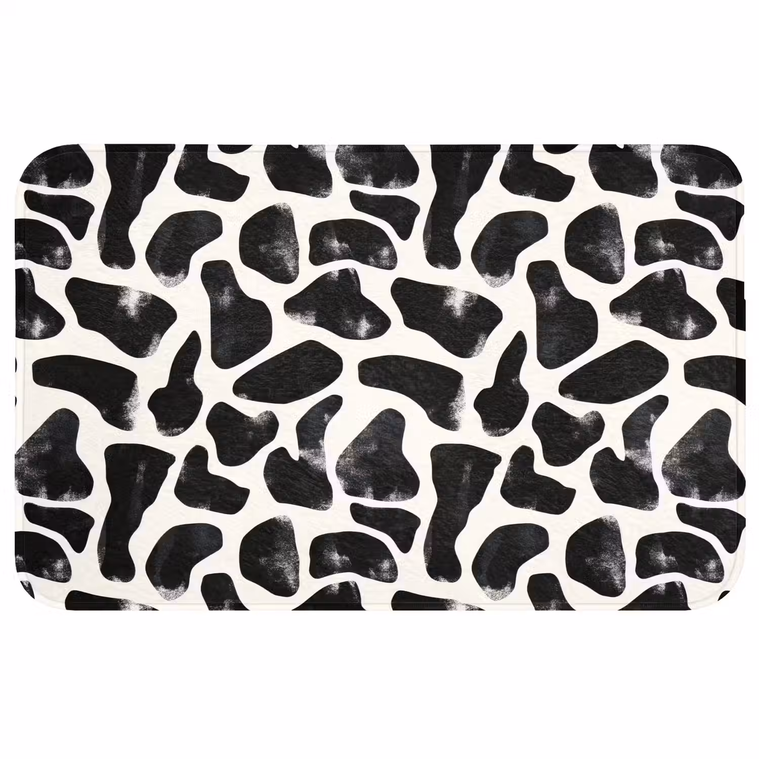 Dierenpatroon - Vlekken - Zwart - Wit Badmat middel 997 -3d