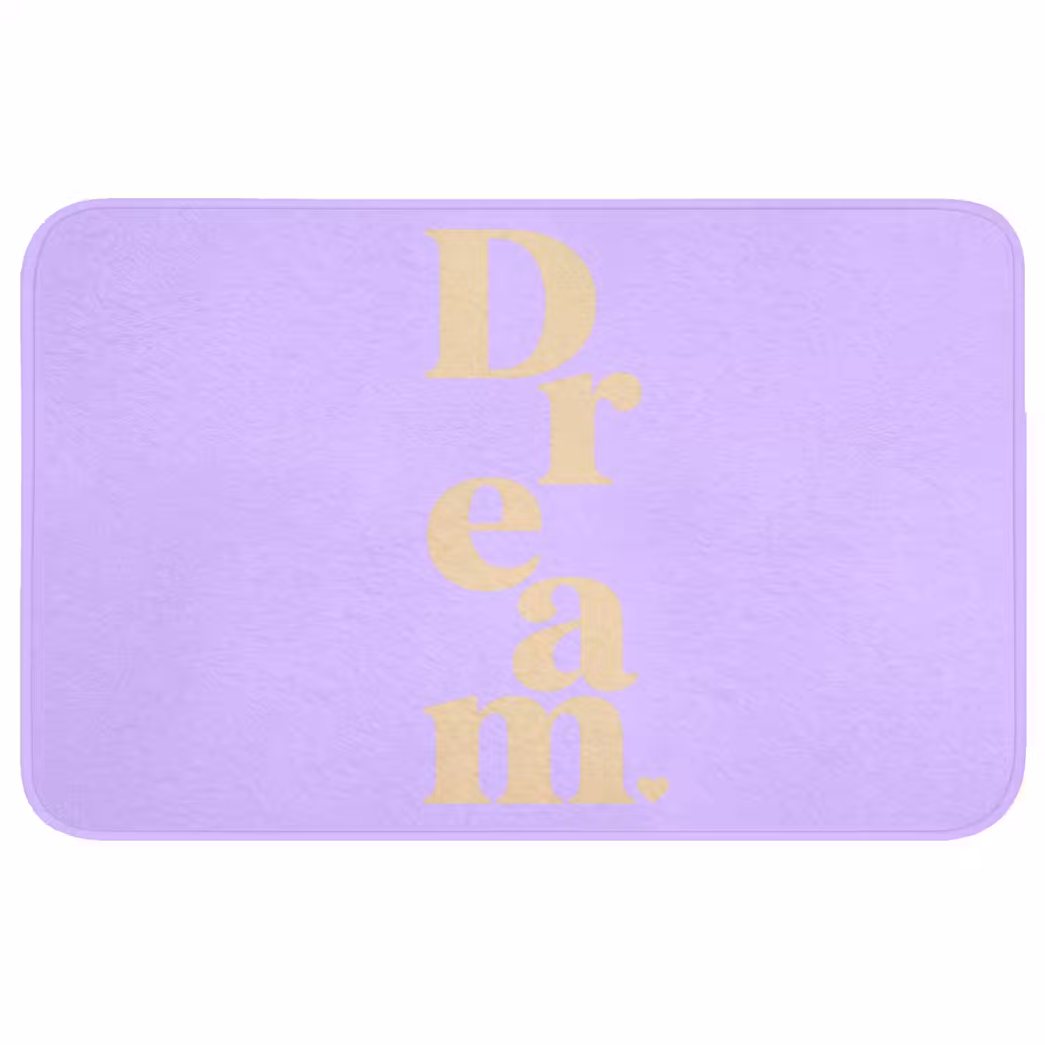 Dream - Paars - Typografisch Badmat middel -3d