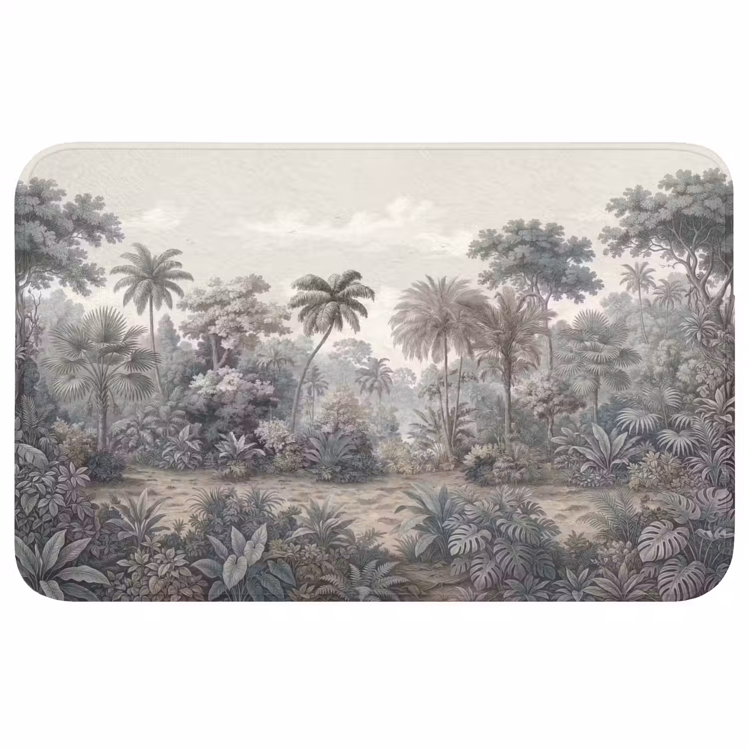 Tropisch - Landschap - Illustratie Badmat middel -3d