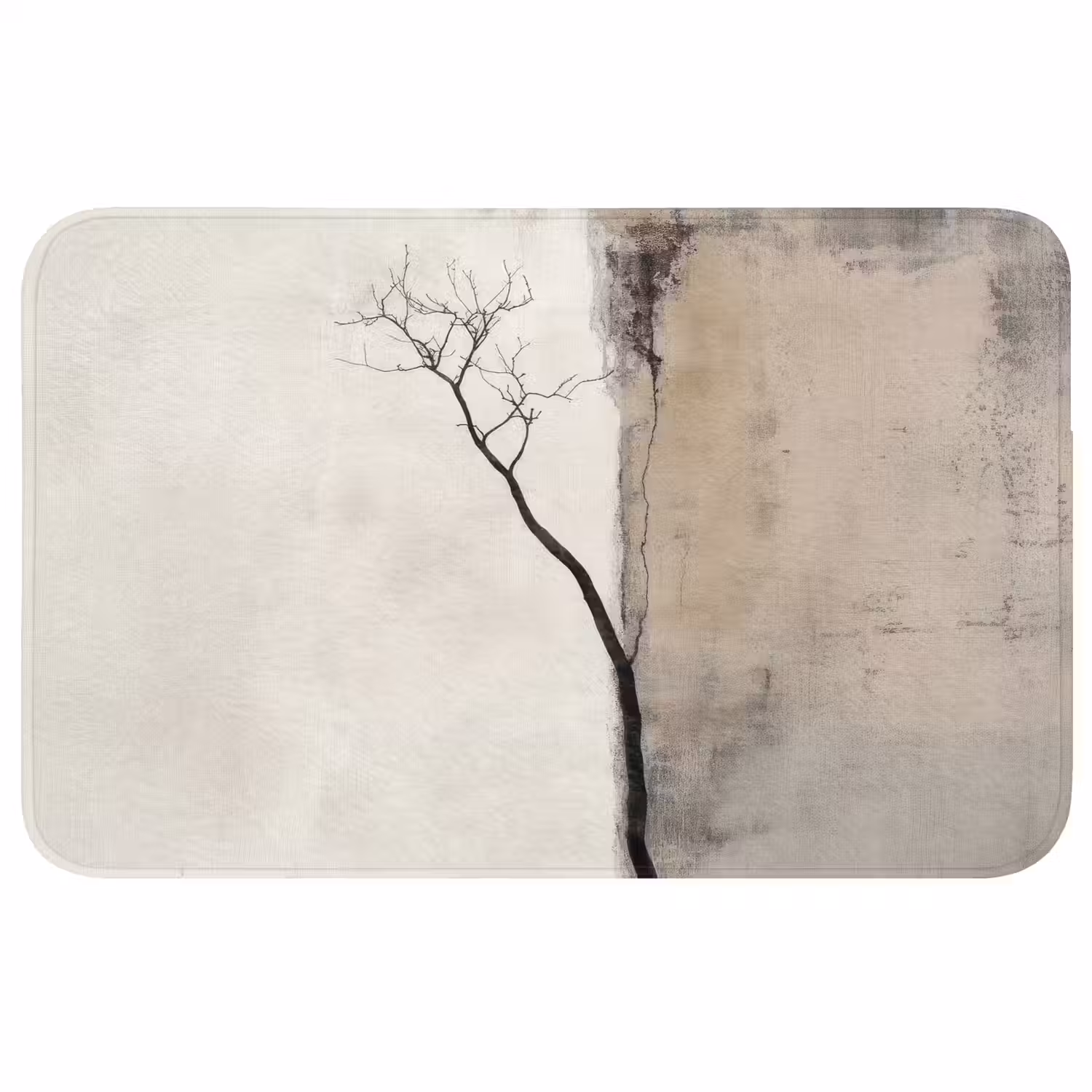 Wabi sabi - Plant - Beige Badmat middel -3d