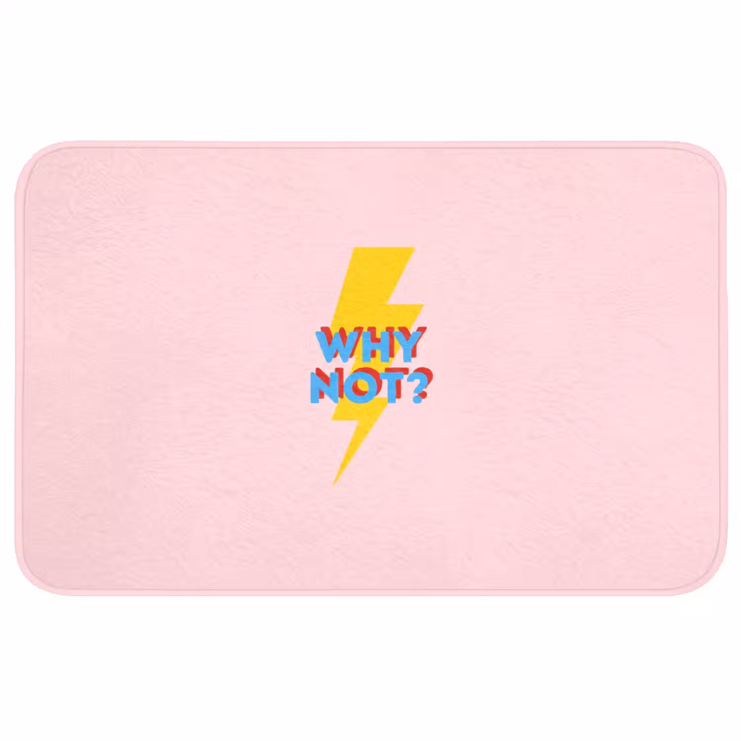 Why not - Bliksem - Roze Badmat middel -3d