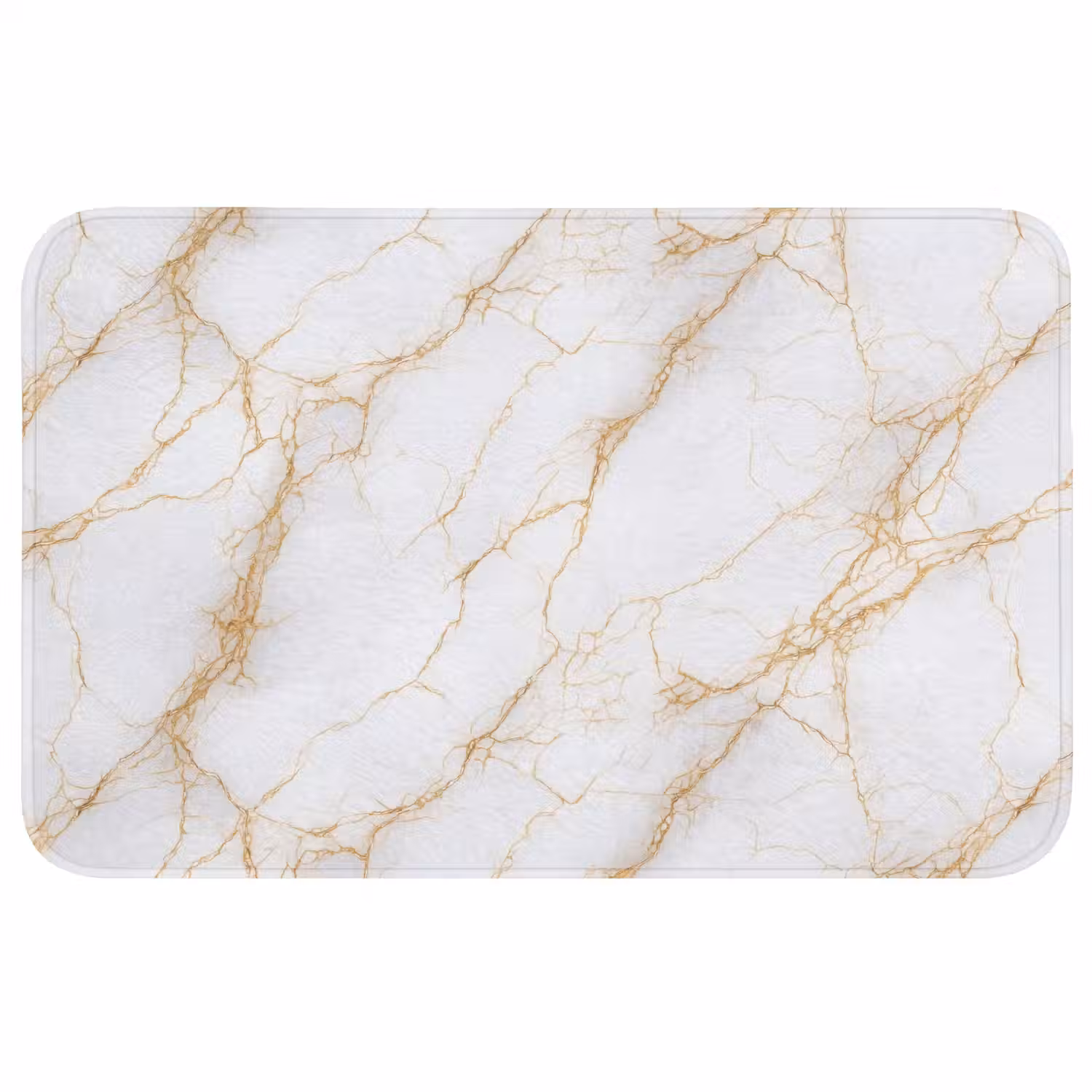Wit - Goud - Marmer - Aders Badmat middel 997 -3d