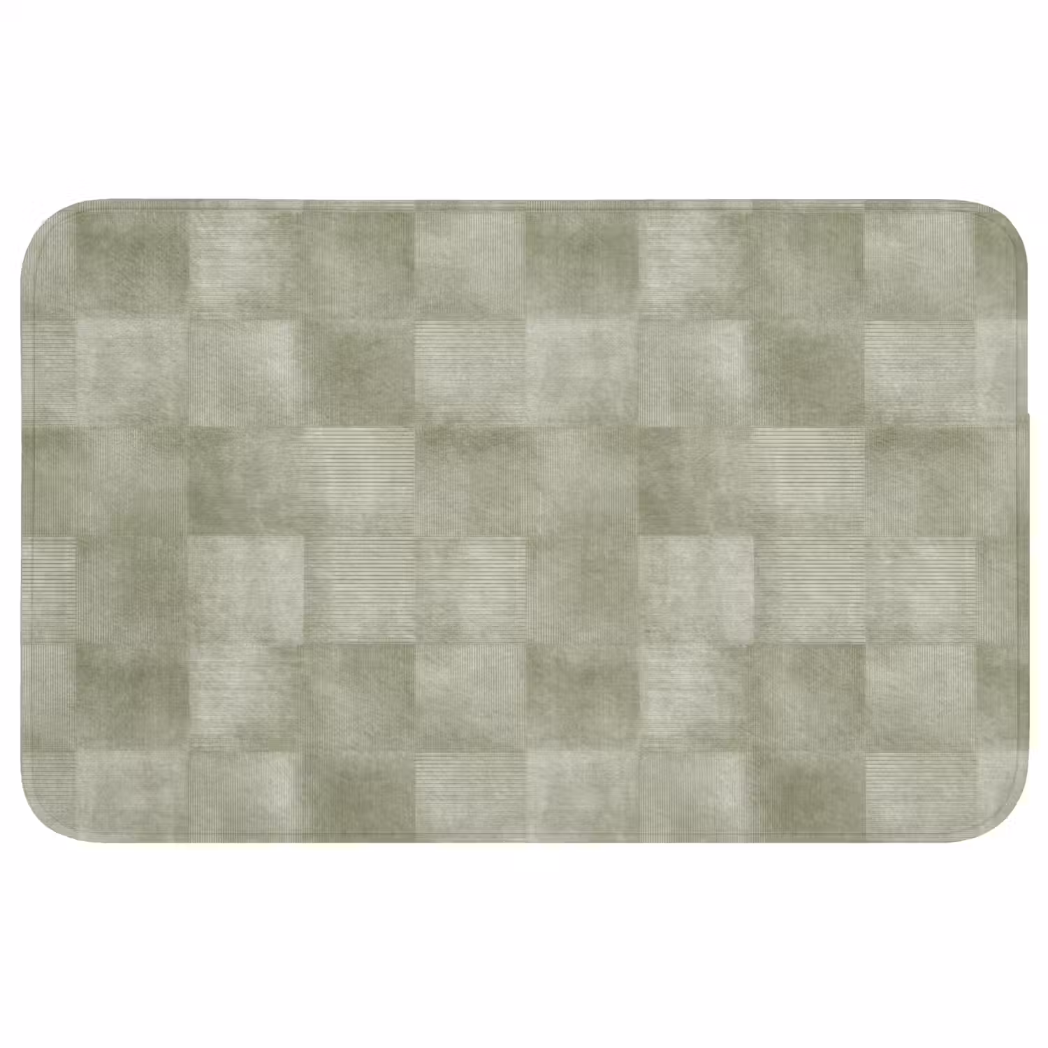 Vlakken - Rustiek - Groen Badmat middel 997 -3d