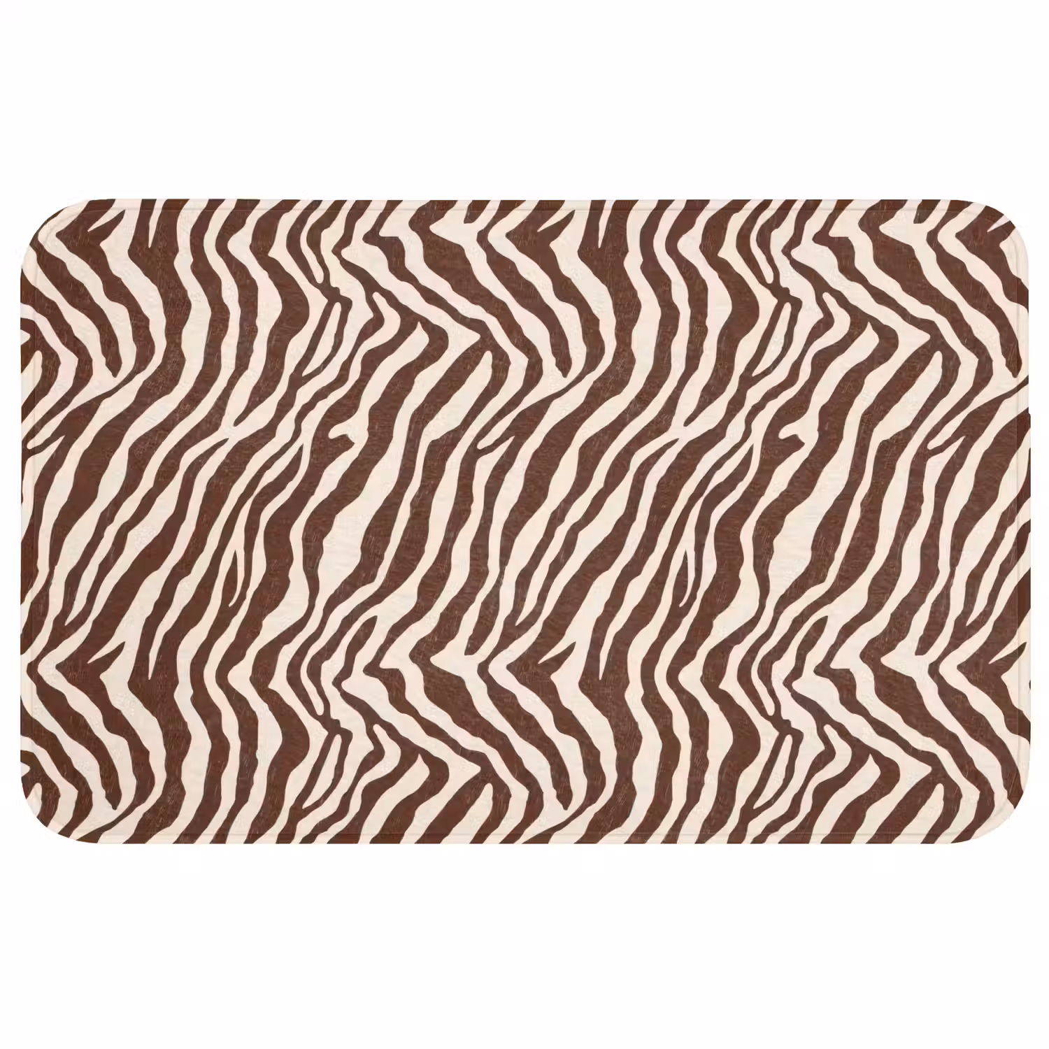 Zebra - Patroon - Zwart - Wit Badmat middel 997 -3d