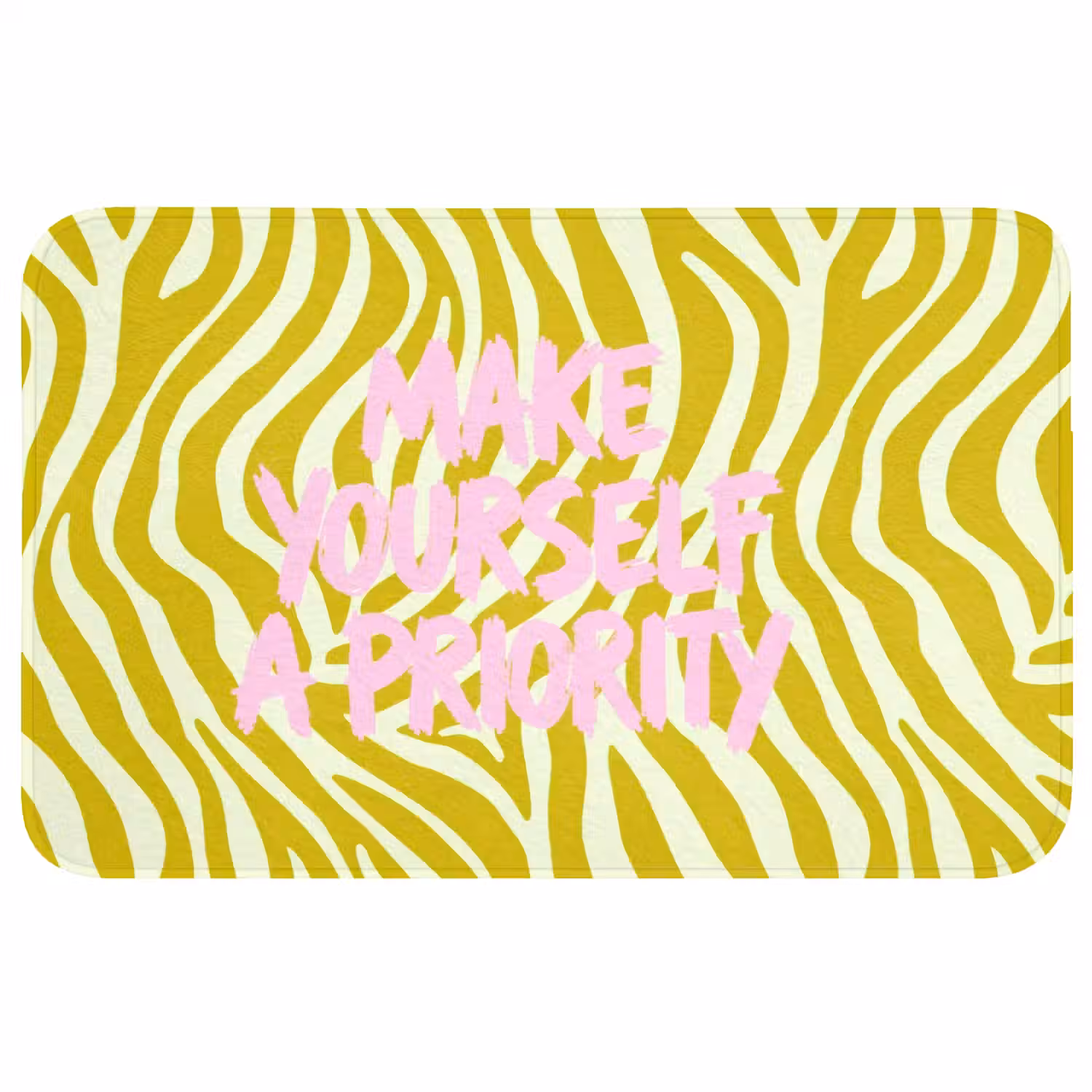 Zebraprint - Priority - Roze Badmat middel -3d