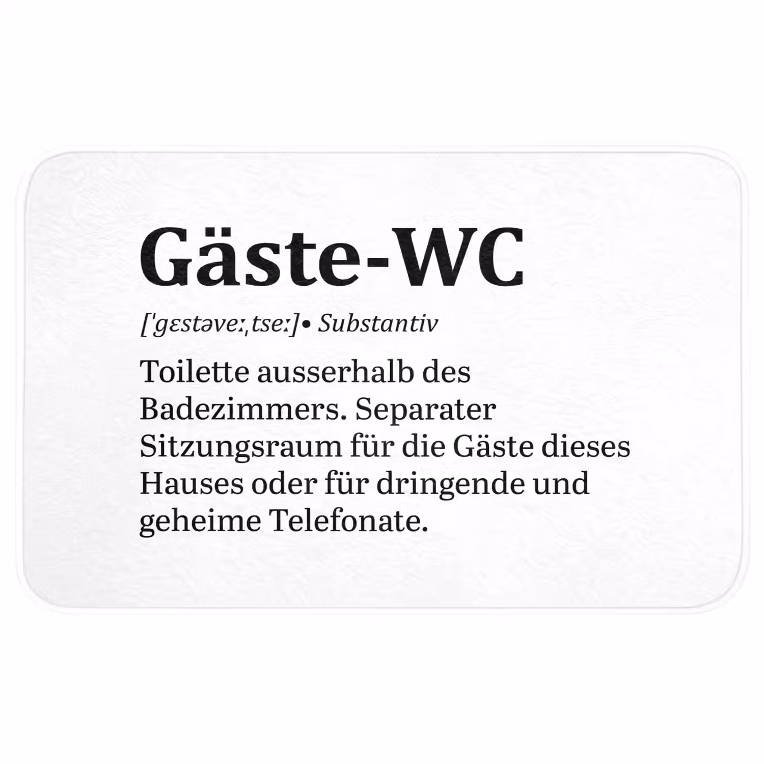 Quote - Definitie - Gäste-wc - Wit Badmat middel -3d