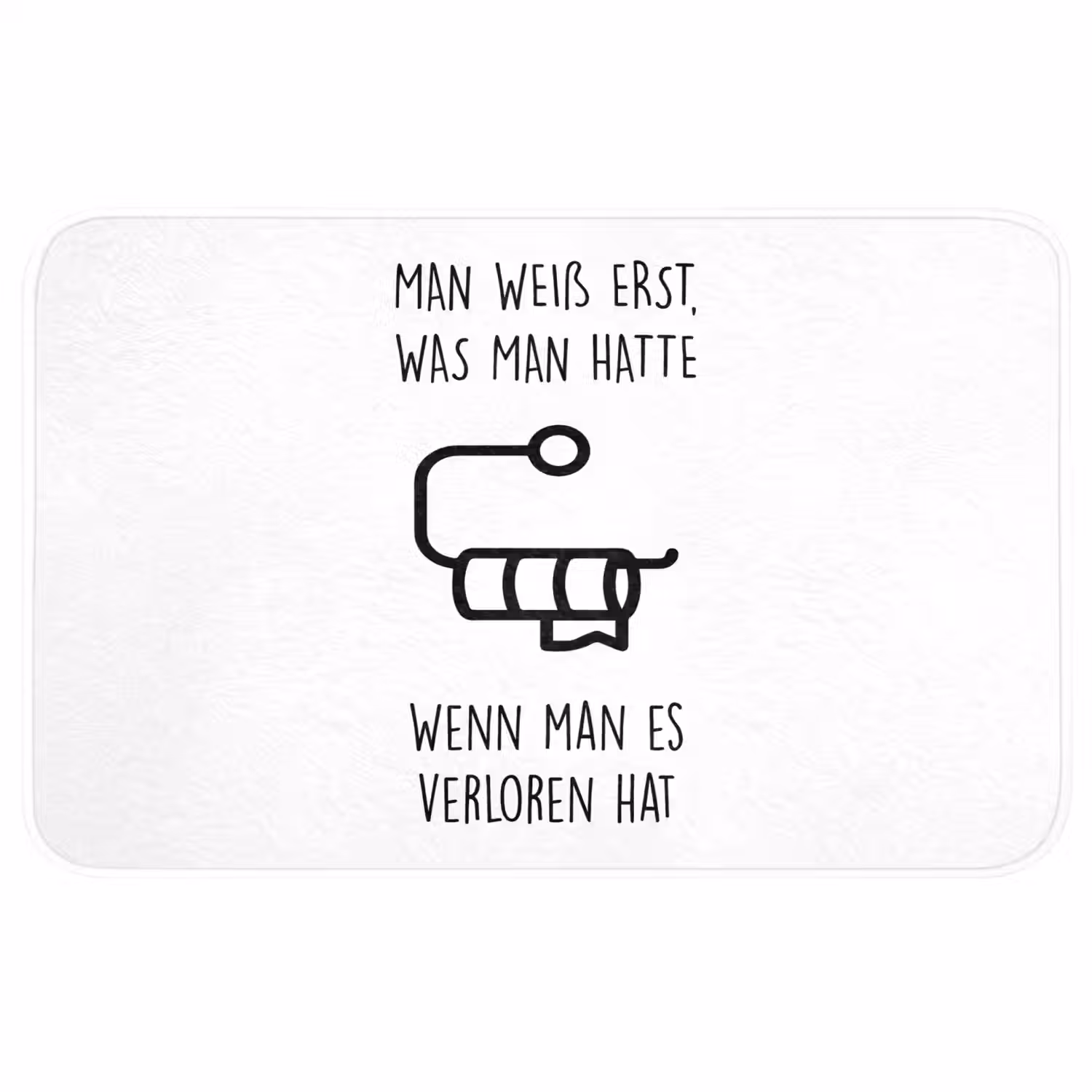 Quotes - Wit - WC papier - Humor Badmat middel -3d