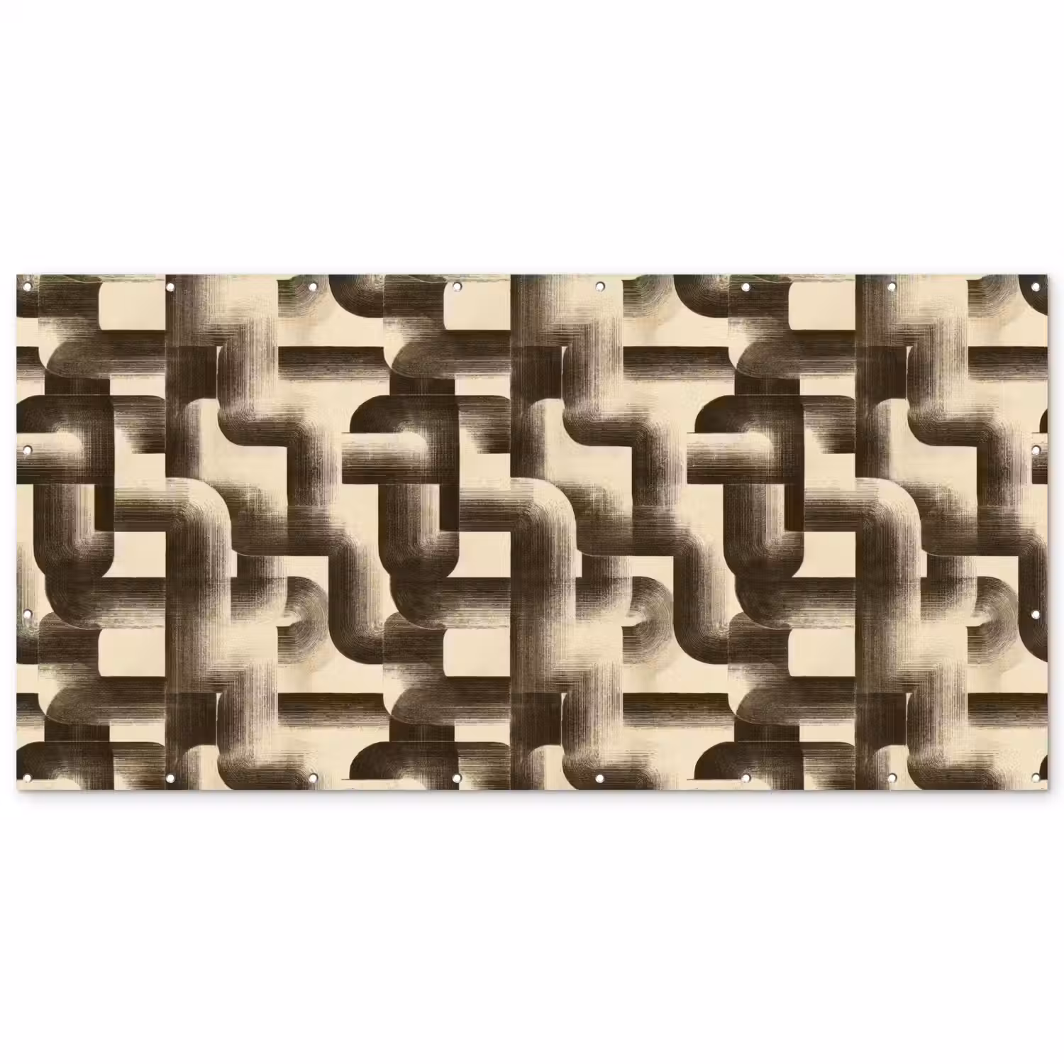 Abstract - Retro - Zwart Balkonbeschermer Duitsland klein 596 -zz_3d