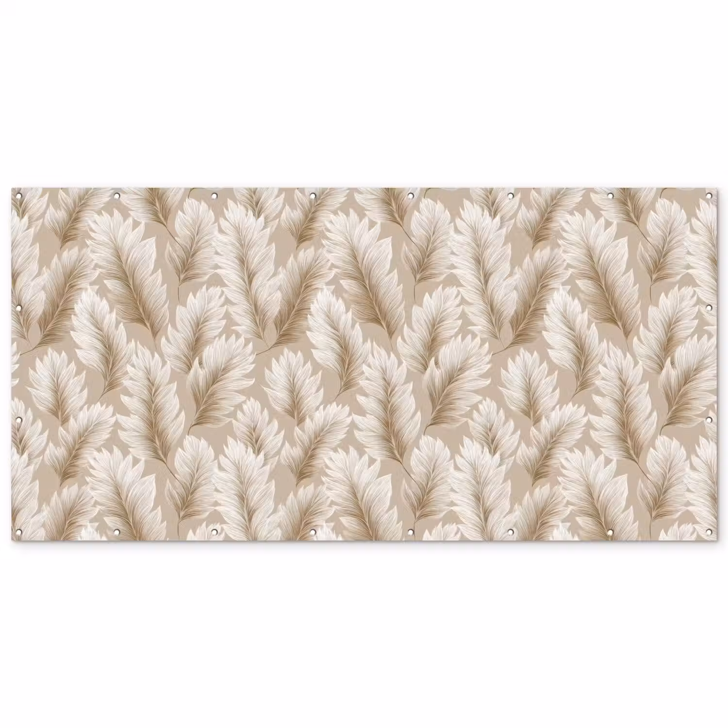 Botanisch - Patroon - Beige Balkonbeschermer Duitsland klein 596 -zz_3d
