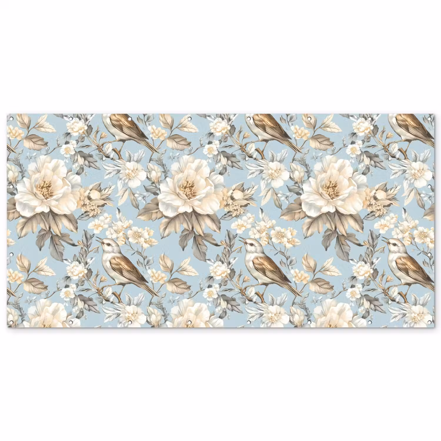 Botanisch - Zangvogel - Blauw Balkonbeschermer Duitsland klein 596 -zz_3d