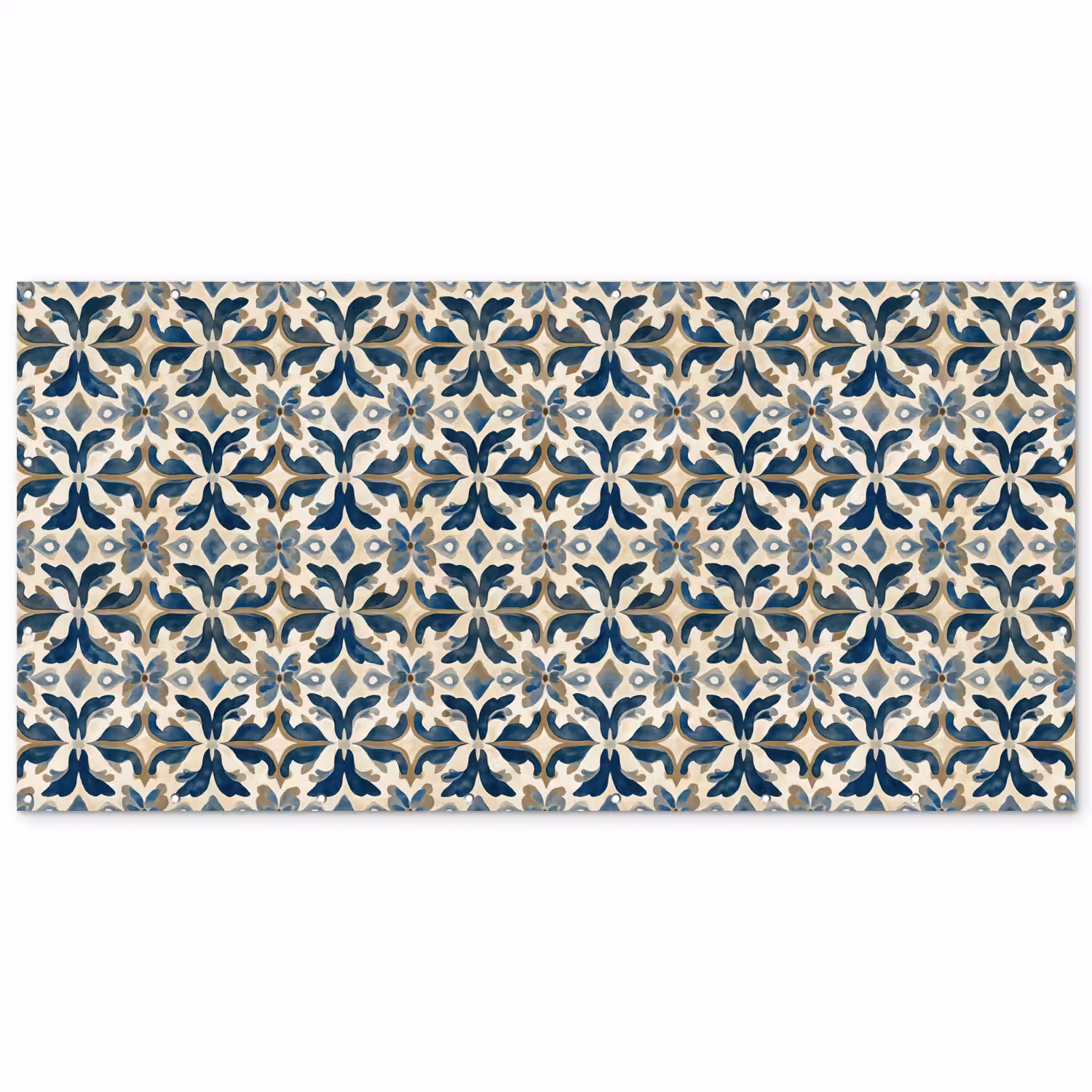 Tegel - Patroon - Blauw - Beige Balkonbeschermer Duitsland klein 596 -zz_3d