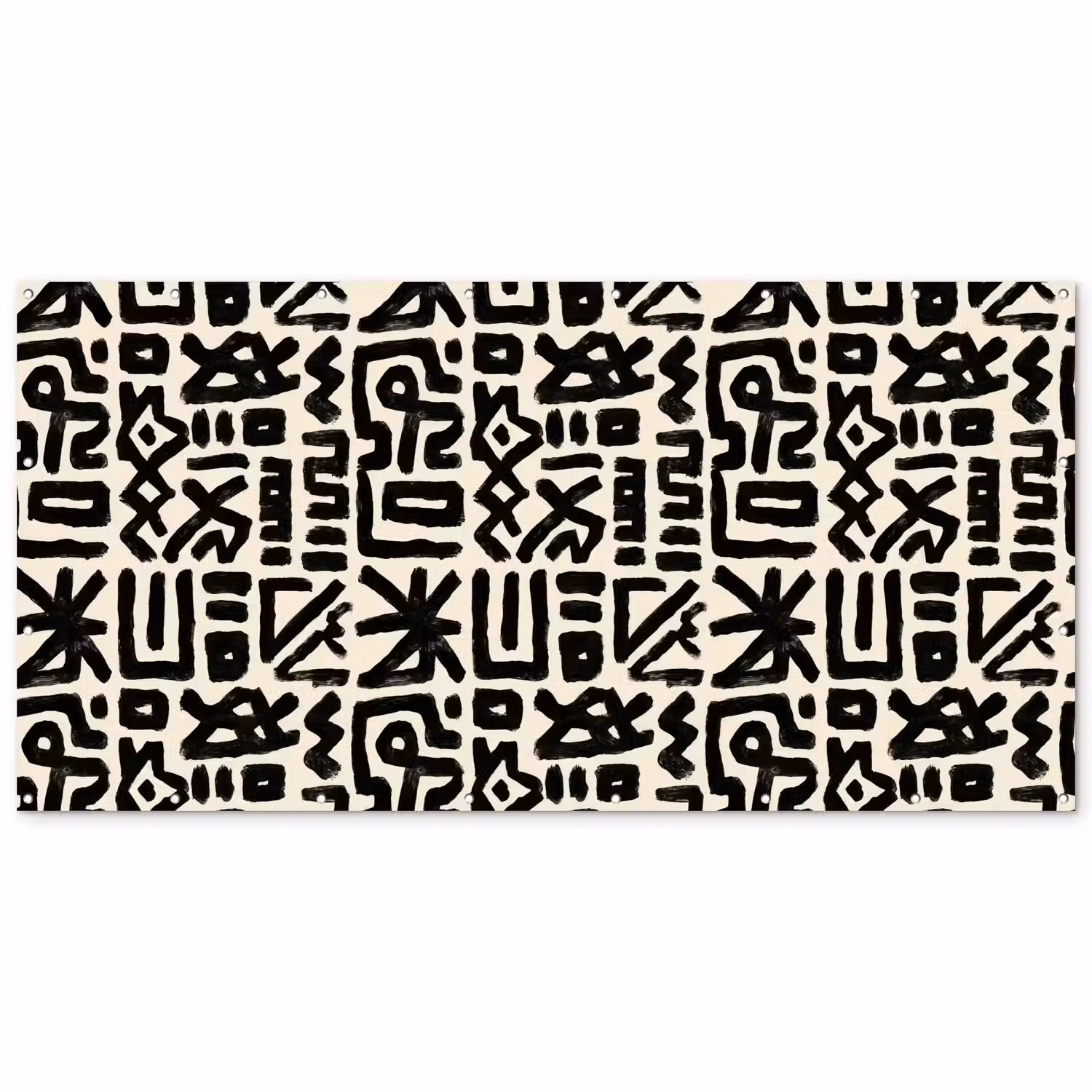 Geometrisch - Figuren - Zwart Balkonbeschermer Duitsland klein 596 -zz_3d