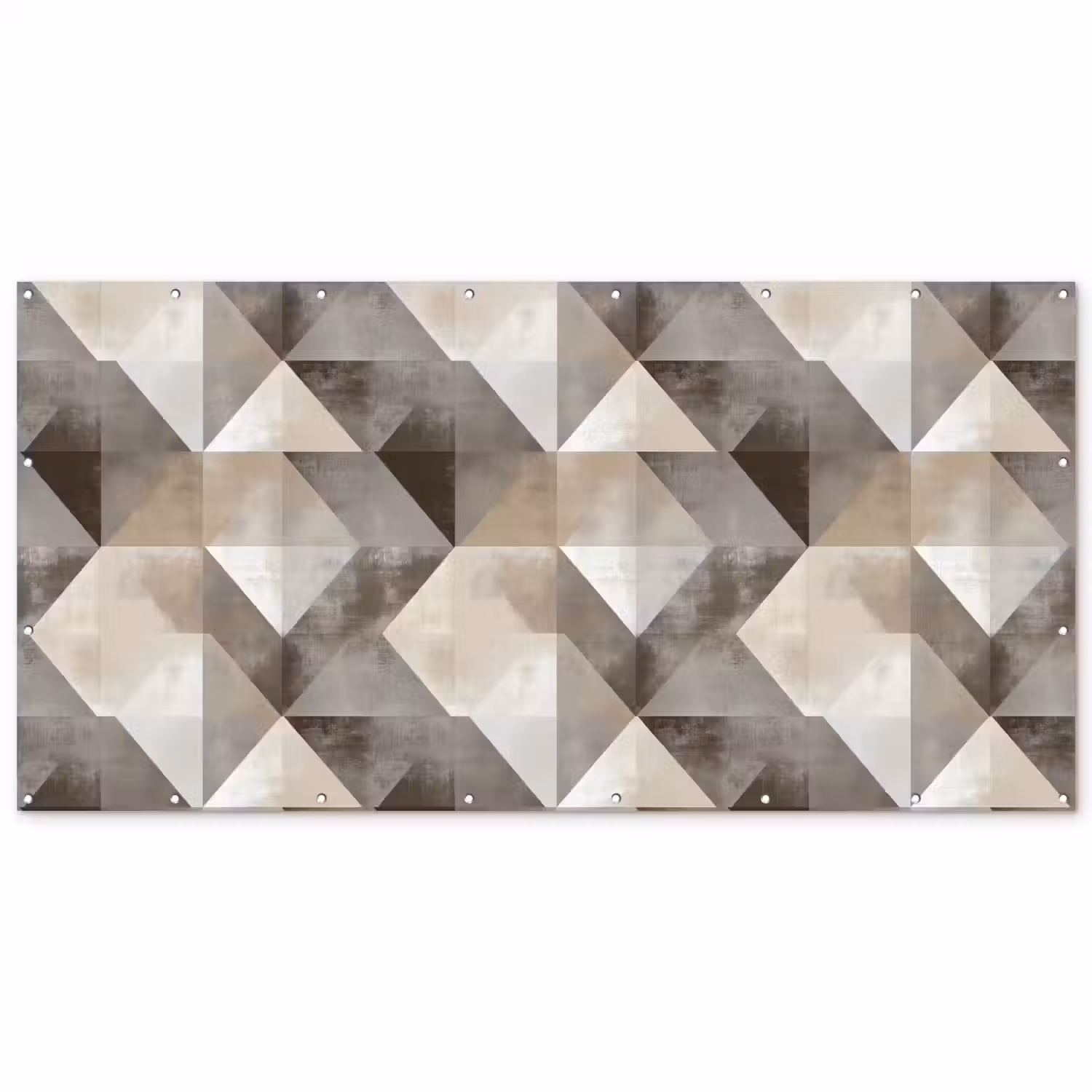 Geometrisch - Motief - Aardetinten Balkonbeschermer Duitsland klein 596 -zz_3d