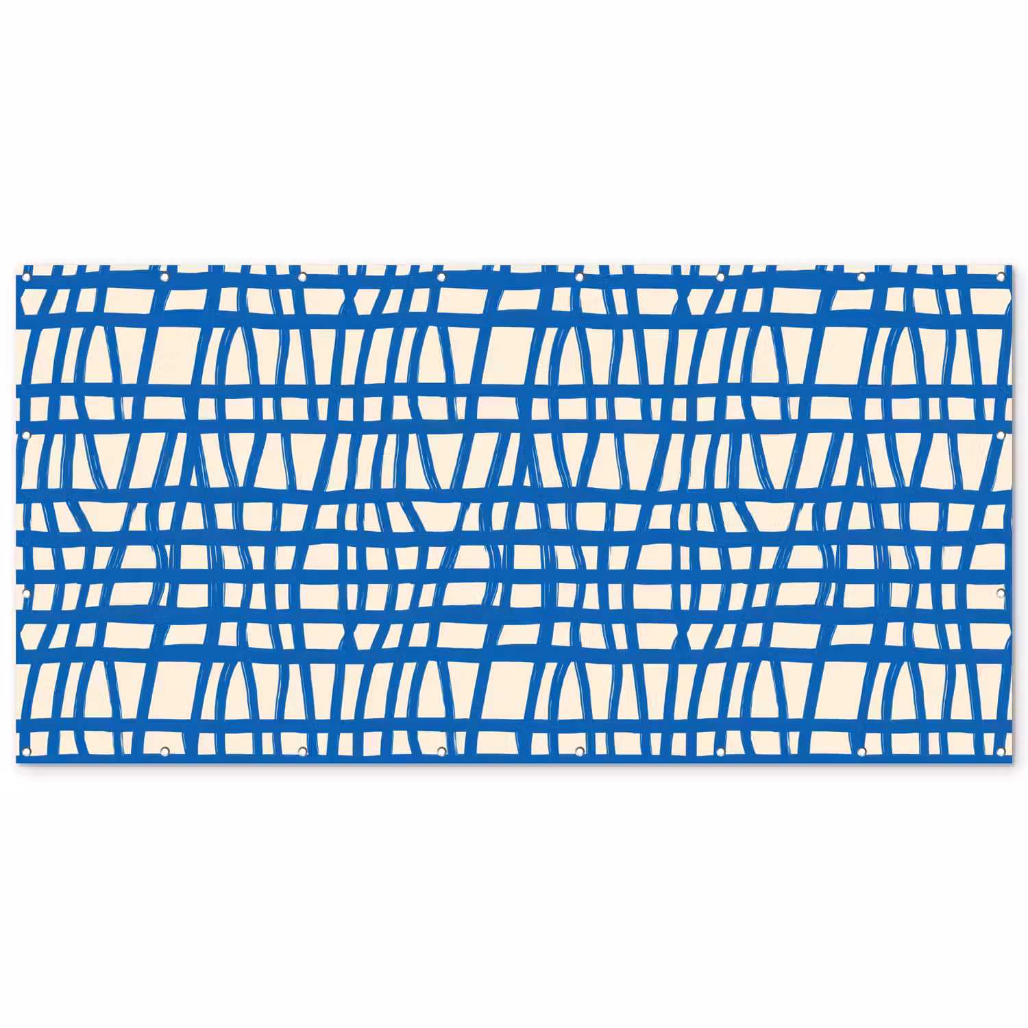 Ruitpatroon - Blauw - Crème Balkonbeschermer Duitsland klein 596 -zz_3d